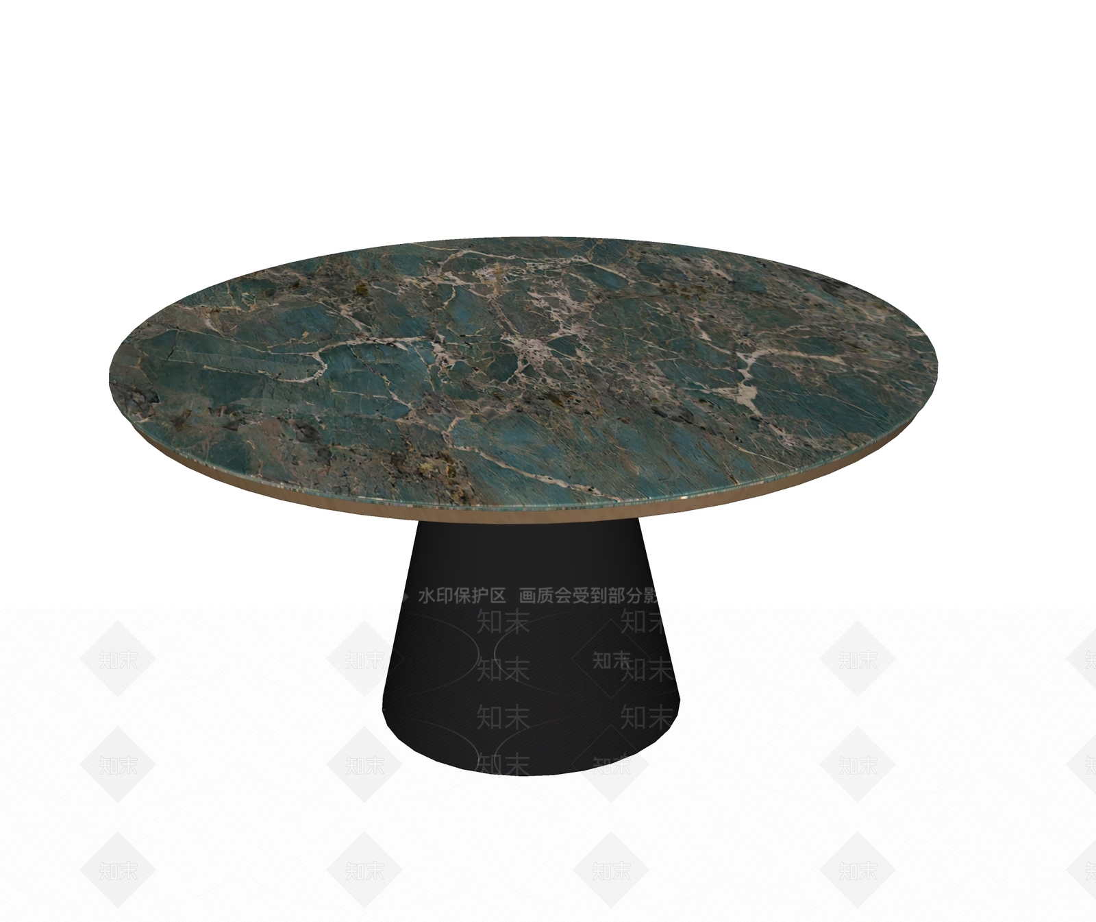 现代圆形餐桌SU模型下载【ID:1155527201】