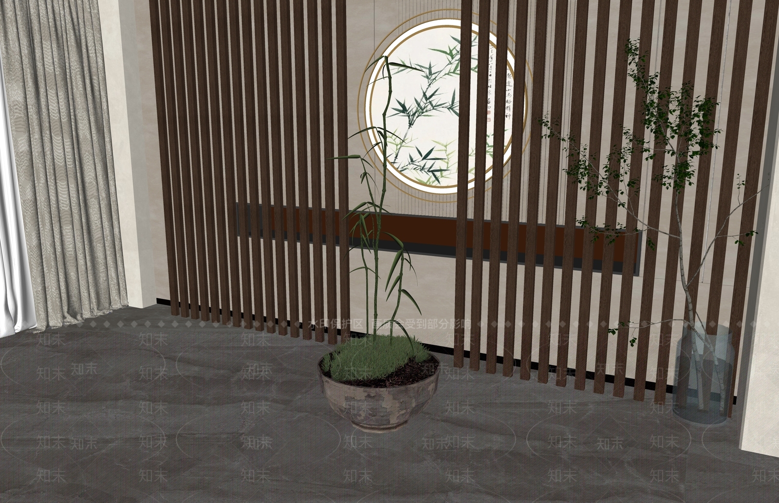 竹子绿植盆栽SU模型下载【ID:1155531394】