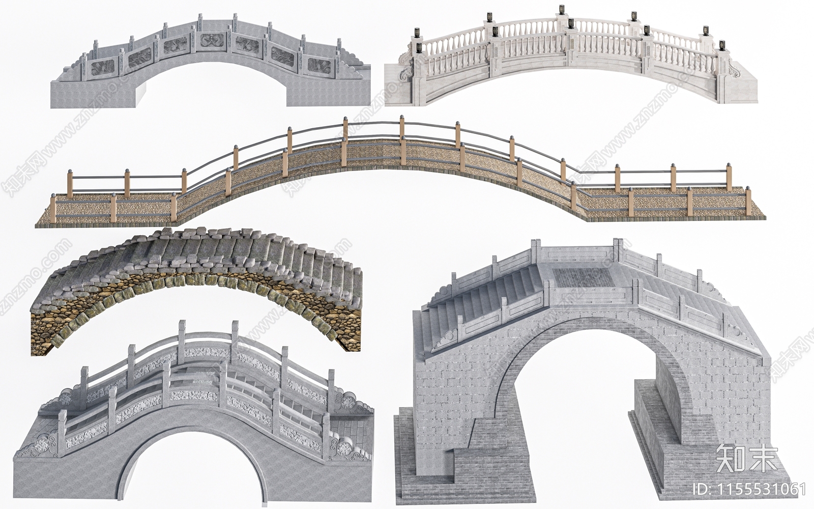 中式石桥3D模型下载【ID:1155531061】