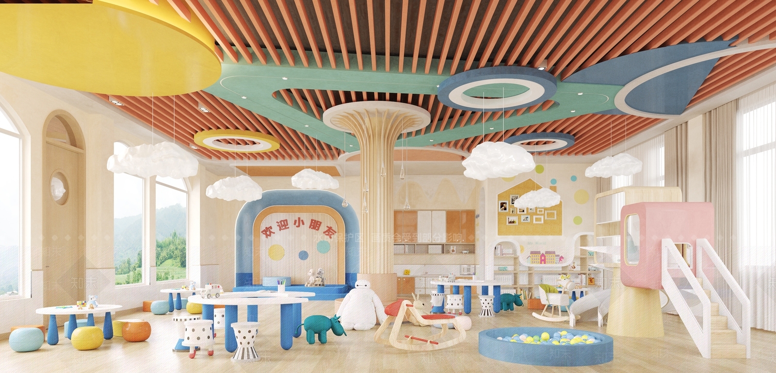 现代幼儿园3D模型下载【ID:1155540078】