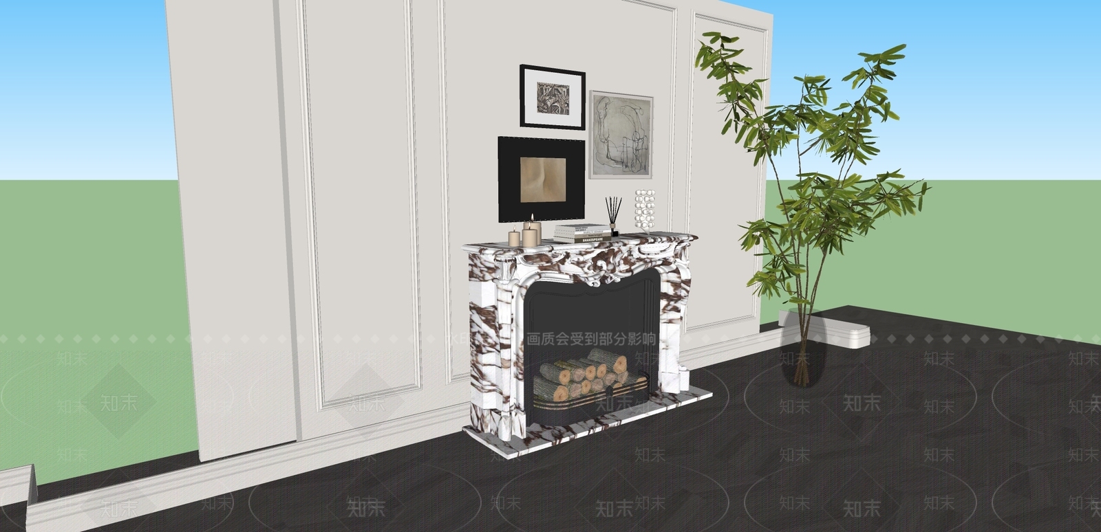 法式壁炉SU模型下载【ID:1155542890】
