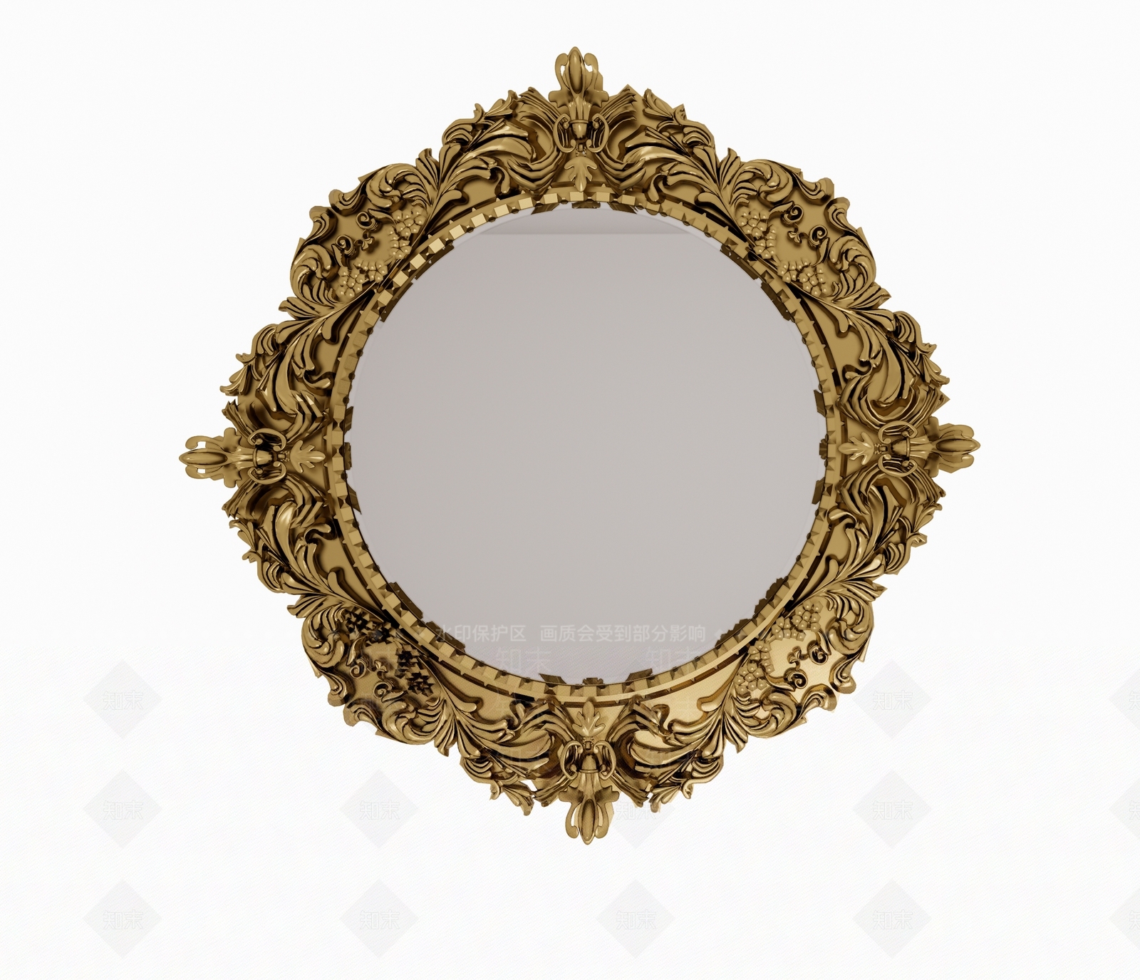 欧式古典装饰镜SU模型下载【ID:1155544610】