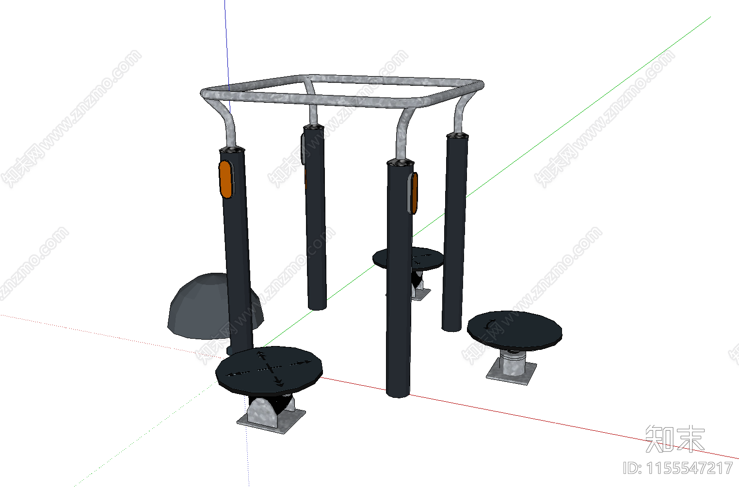 健身活动设施SU模型下载【ID:1155547217】