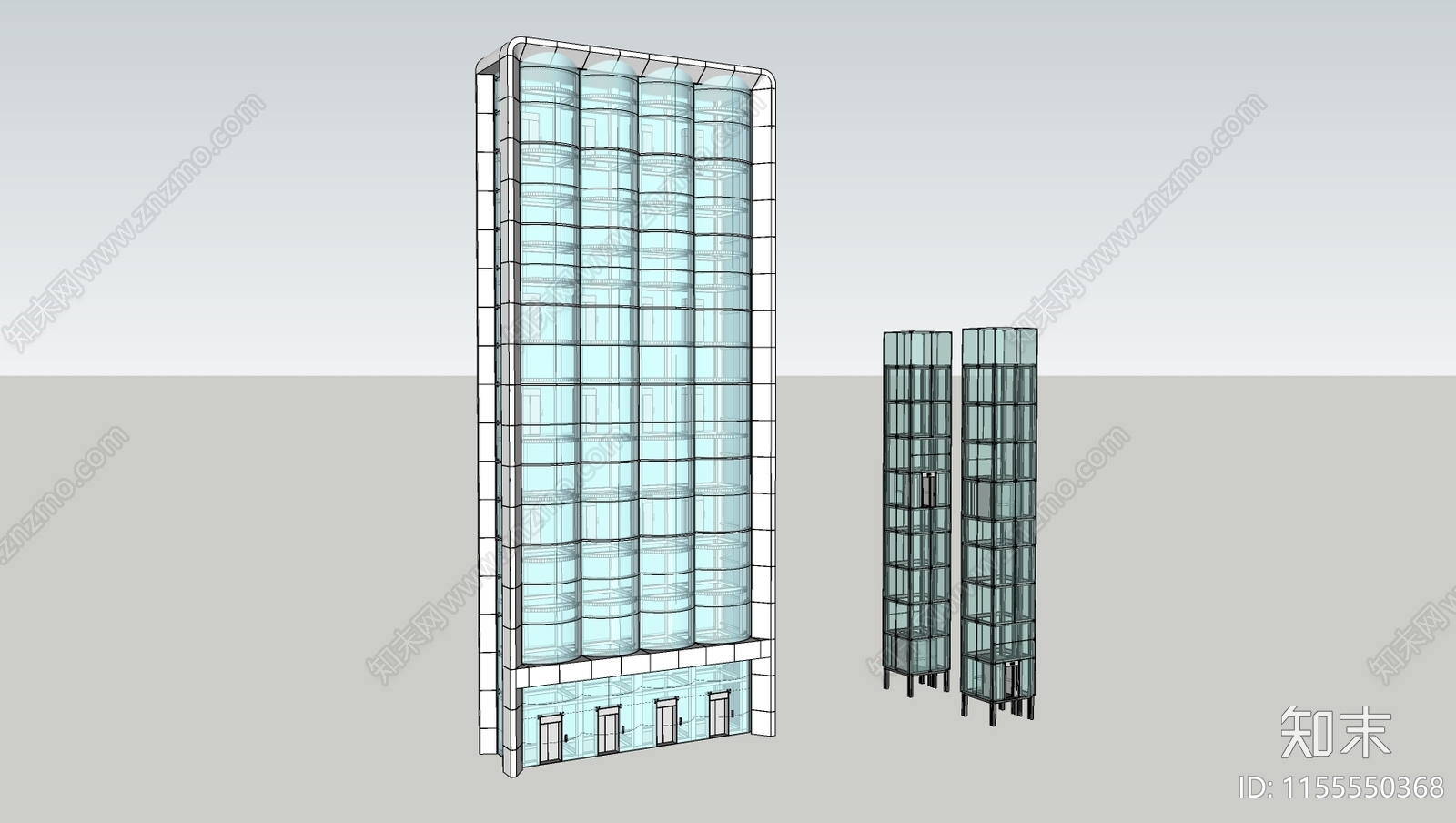 现代垂直电梯SU模型下载【ID:1155550368】