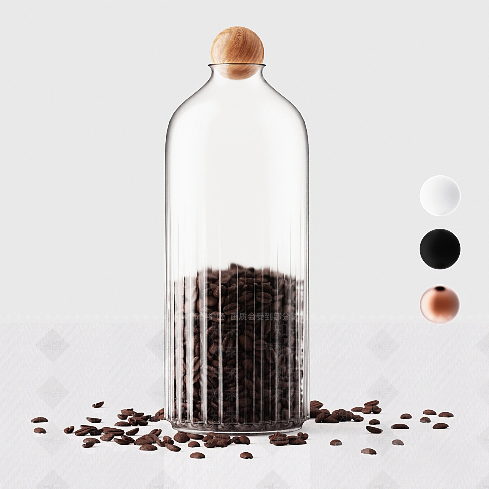 咖啡豆3D模型下载【ID:1155554233】