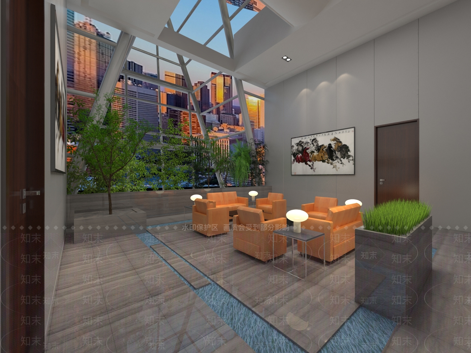 现代接待室3D模型下载【ID:1155557226】