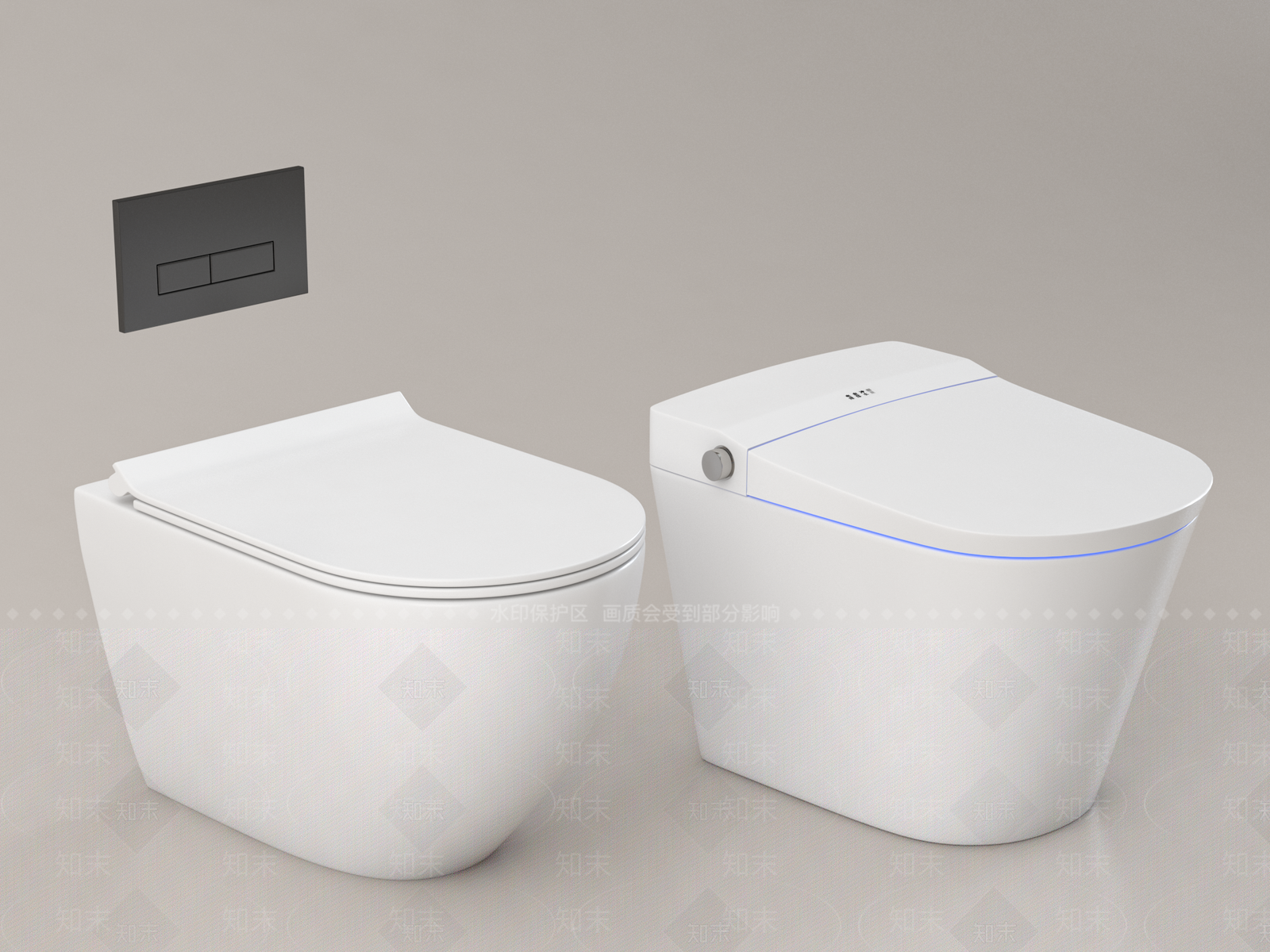 马桶组合3D模型下载【ID:1155558059】