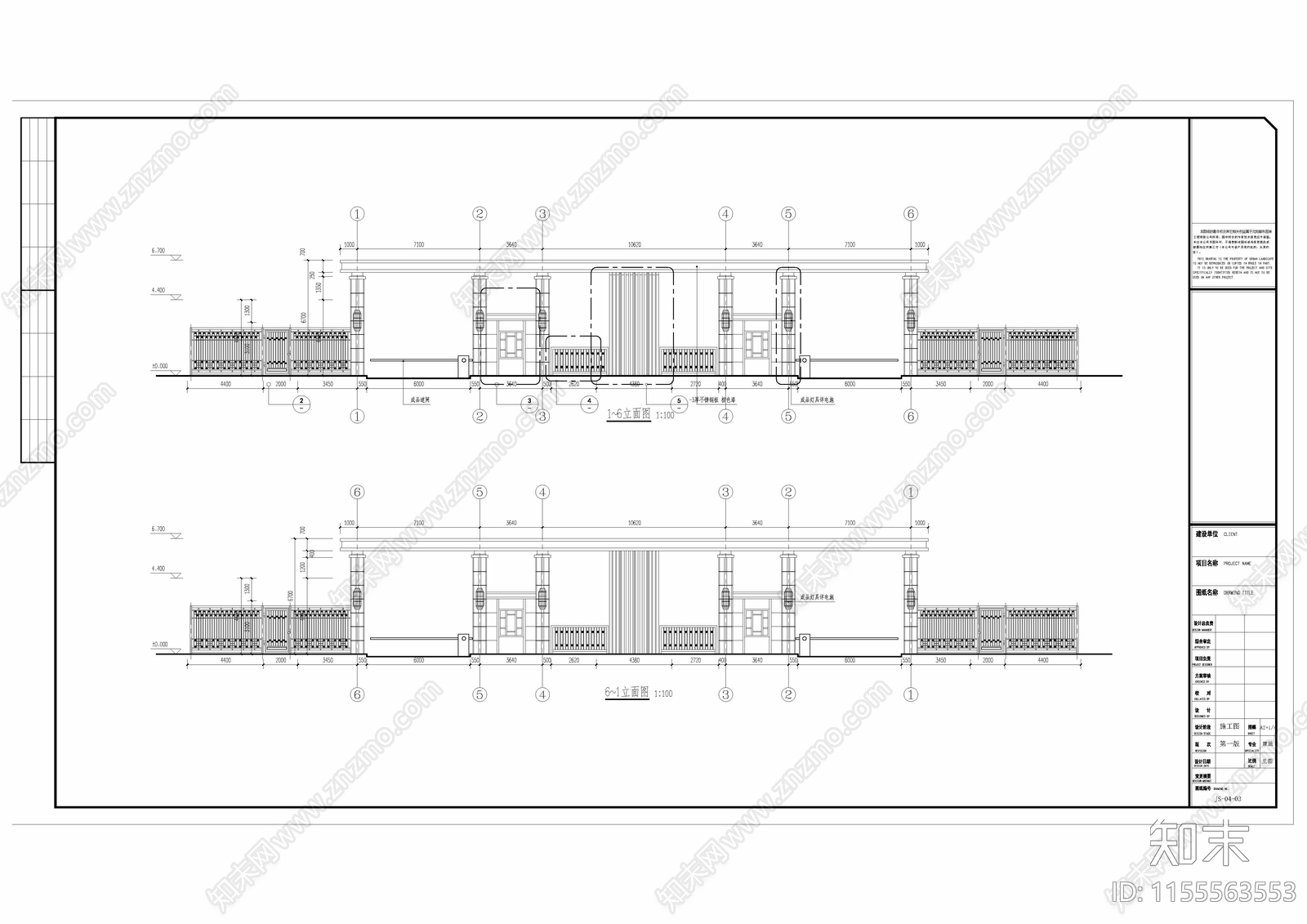 小区大门包括结构cad施工图下载【ID:1155563553】