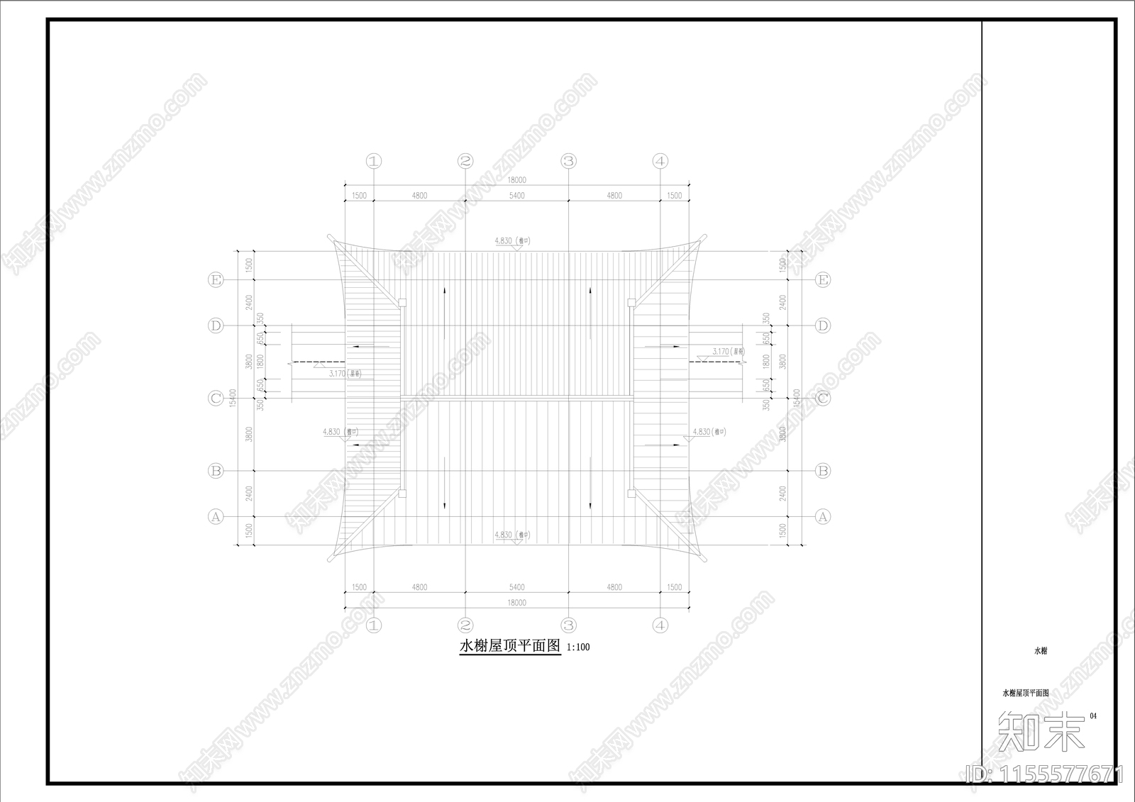 水榭cad施工图下载【ID:1155577671】