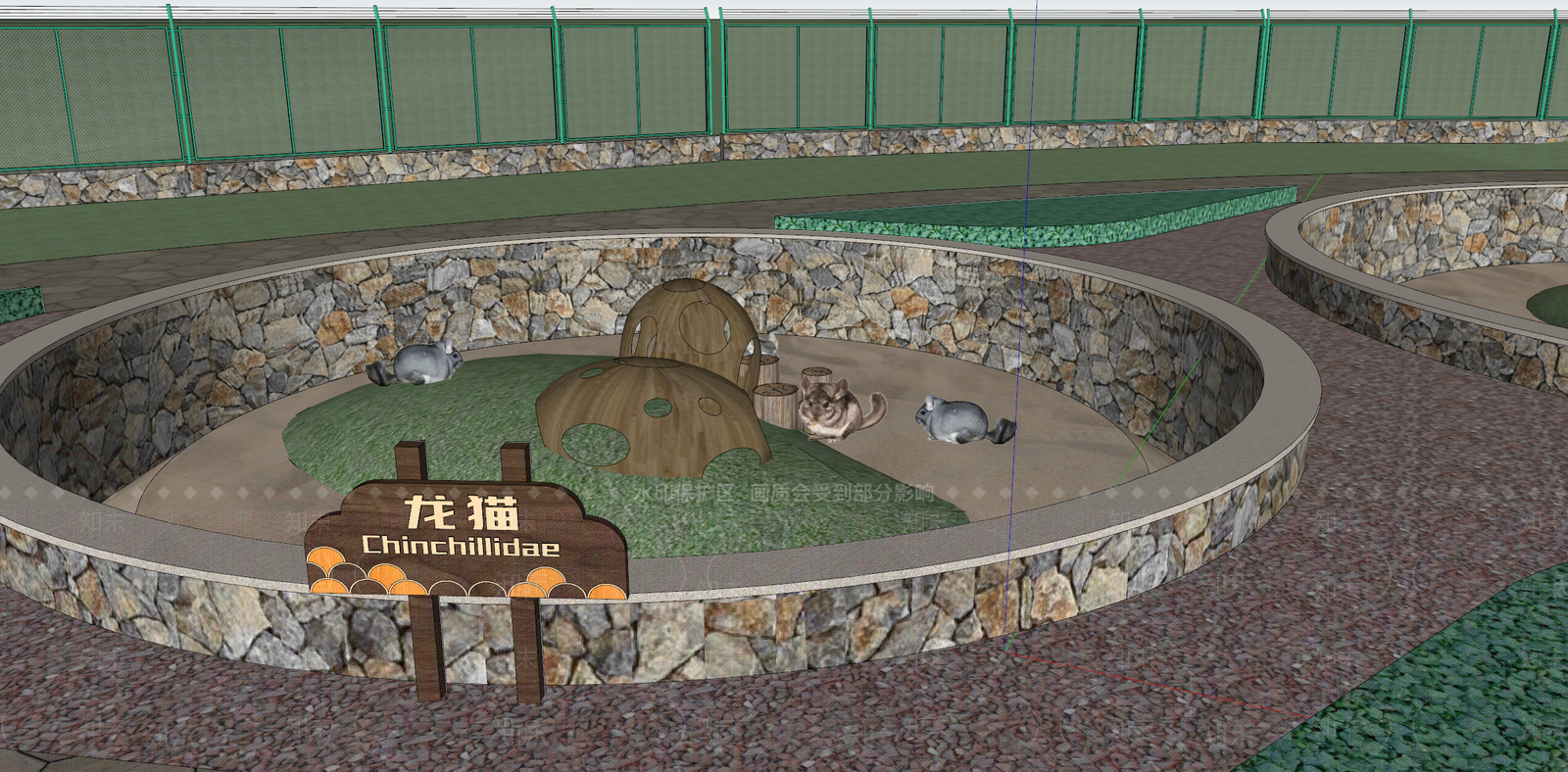 现代网红迷你动物园SU模型下载【ID:1155584623】