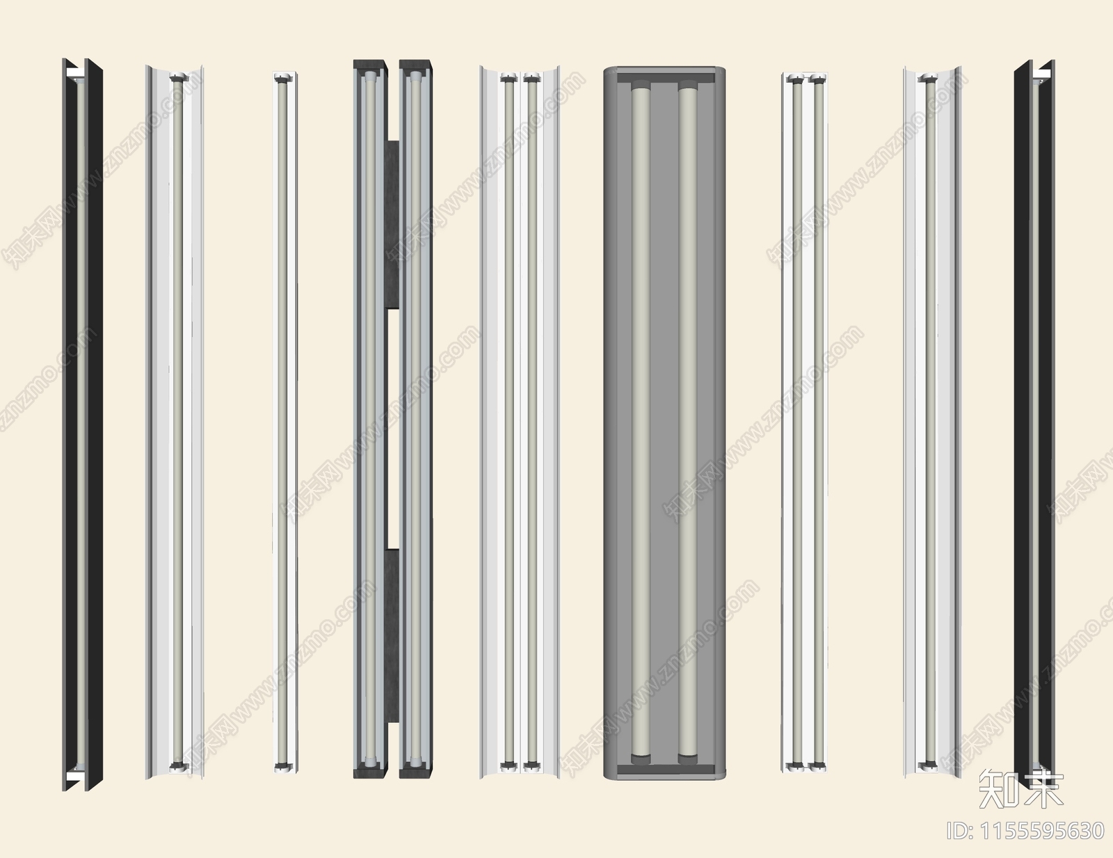 工业风LED日光灯SU模型下载【ID:1155595630】