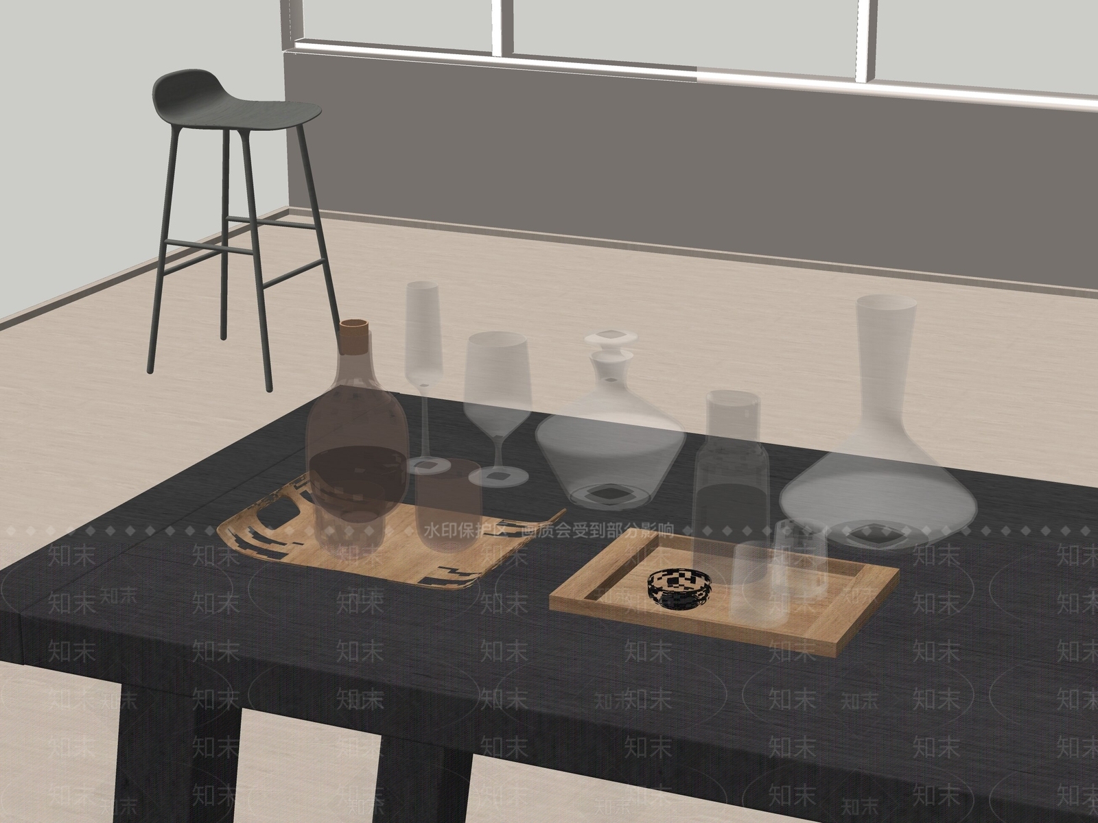 酒瓶SU模型下载【ID:1155599785】