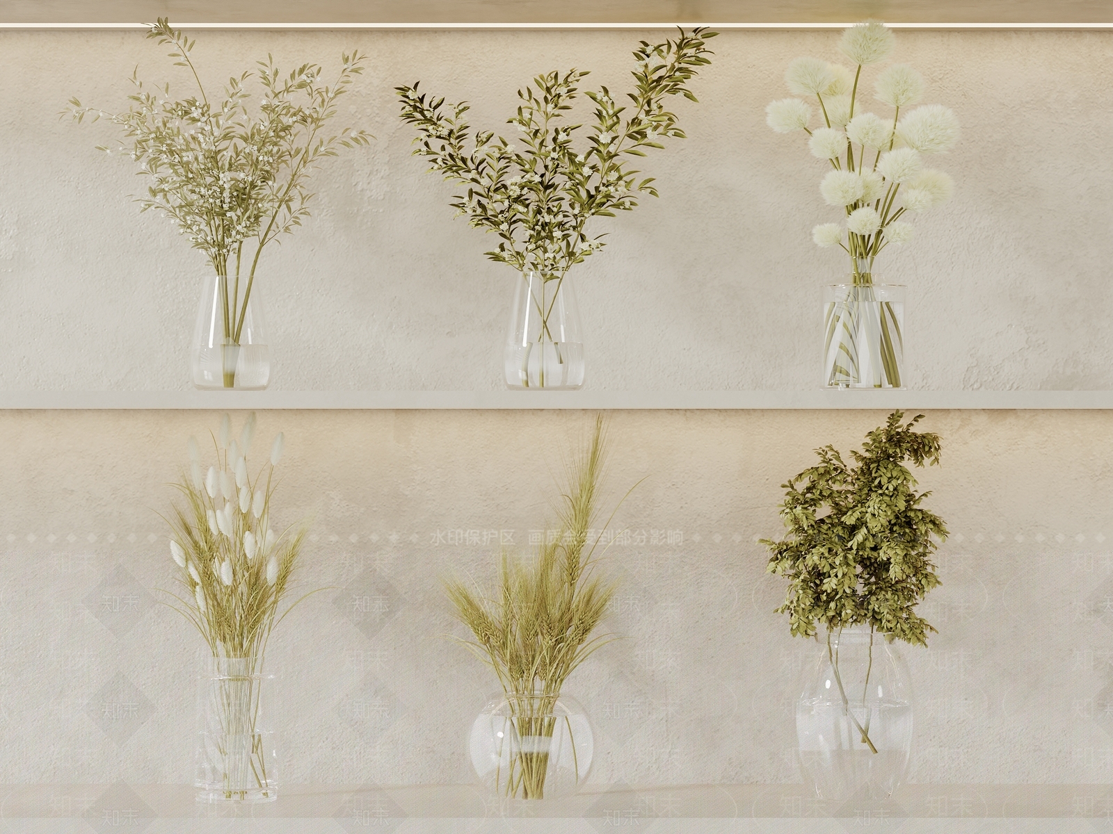 花艺花瓶3D模型下载【ID:1155601960】
