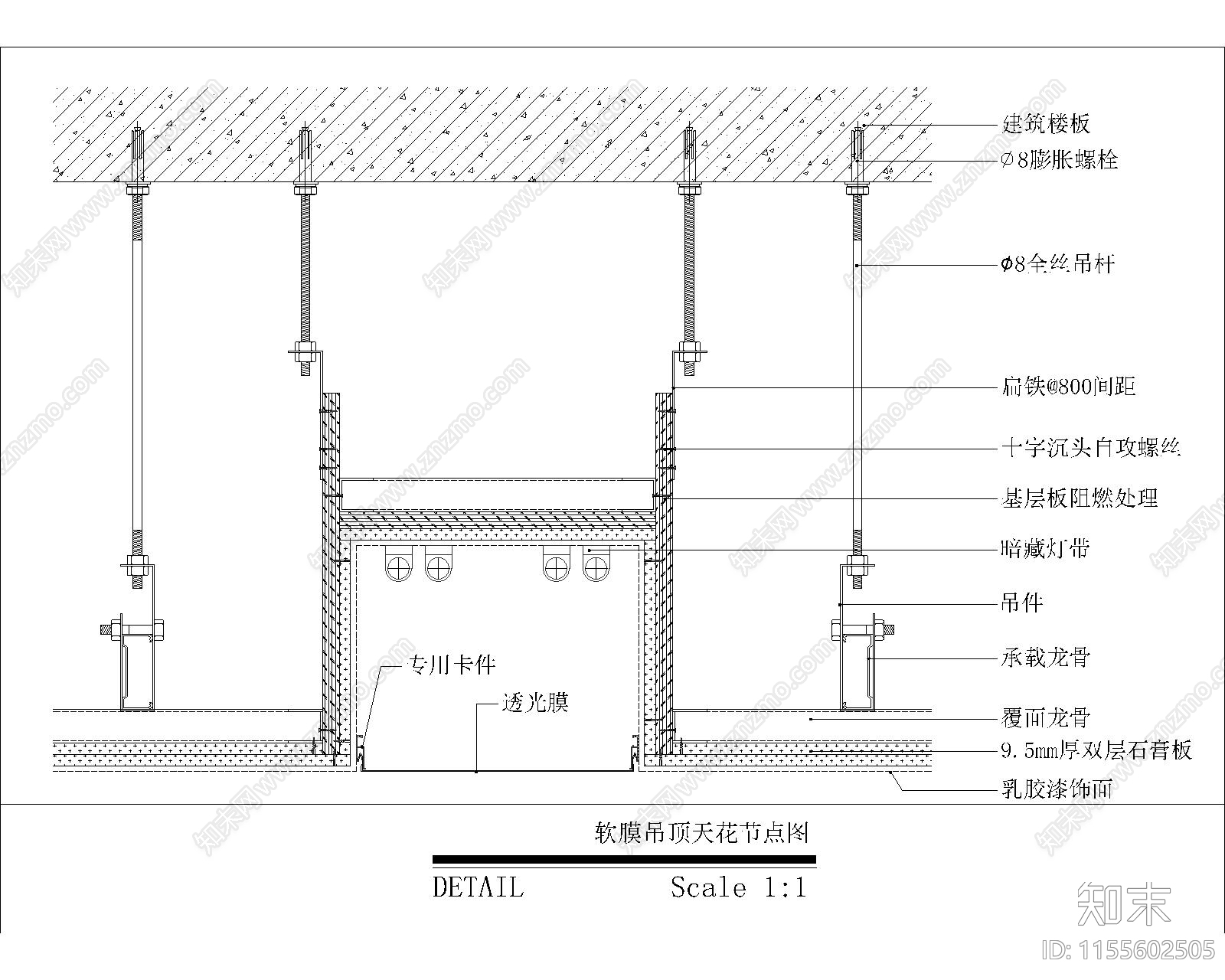 软膜灯箱节点施工图下载【ID:1155602505】