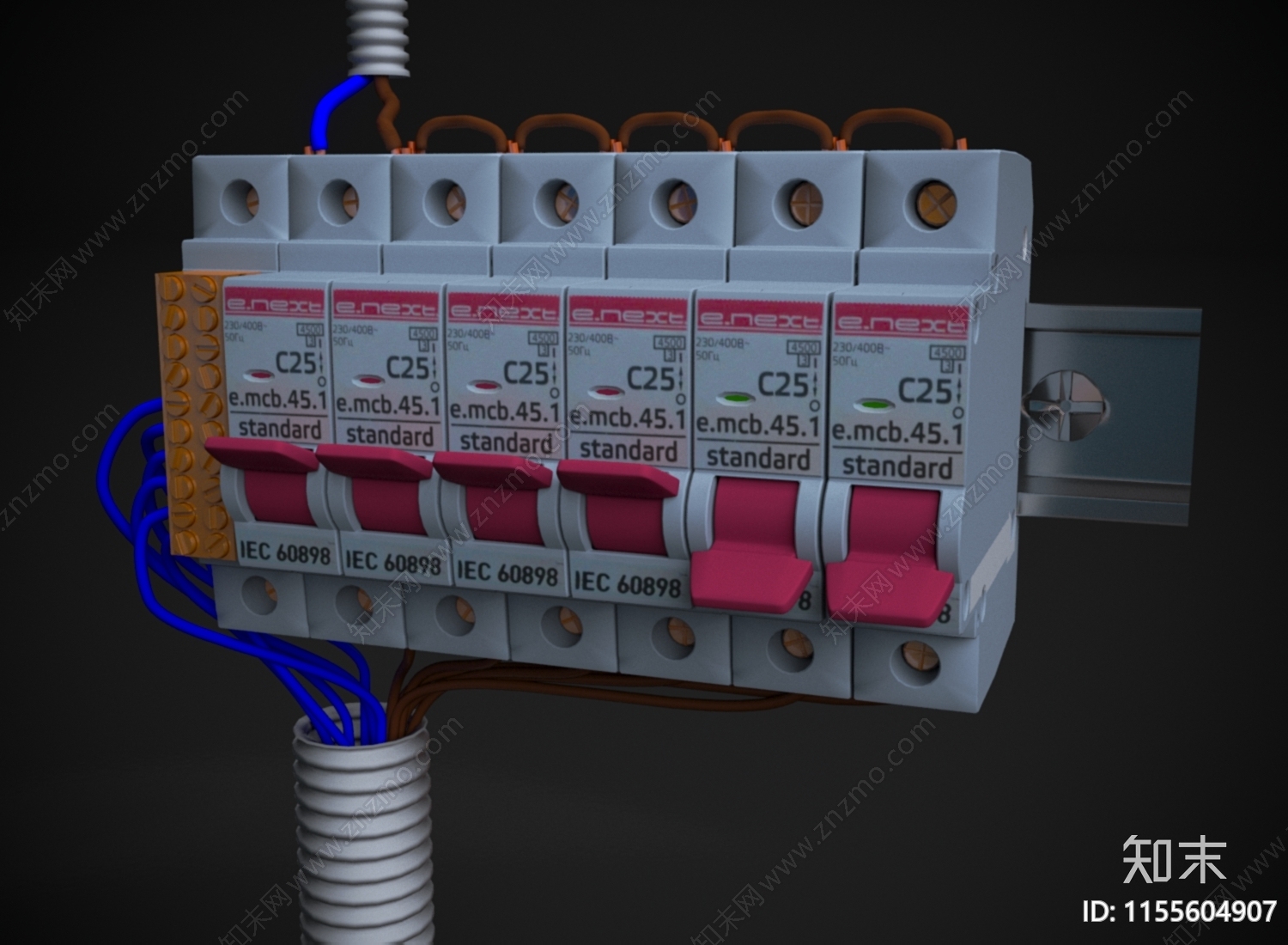 电闸开关3D模型下载【ID:1155604907】
