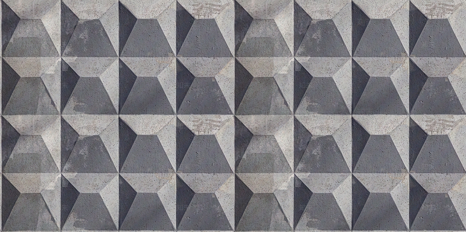 无缝中性灰立体几何艺术砖贴图下载【ID:1155604889】