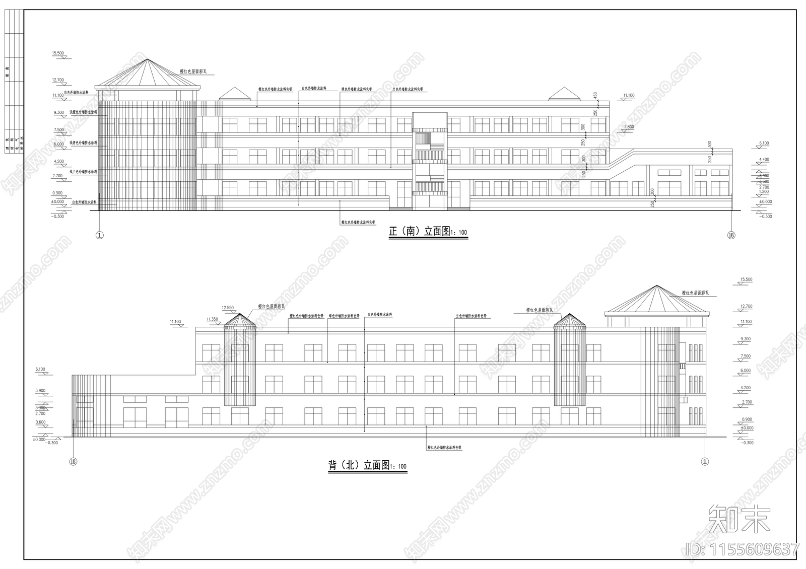 某幼儿园教学楼全套图cad施工图下载【ID:1155609637】