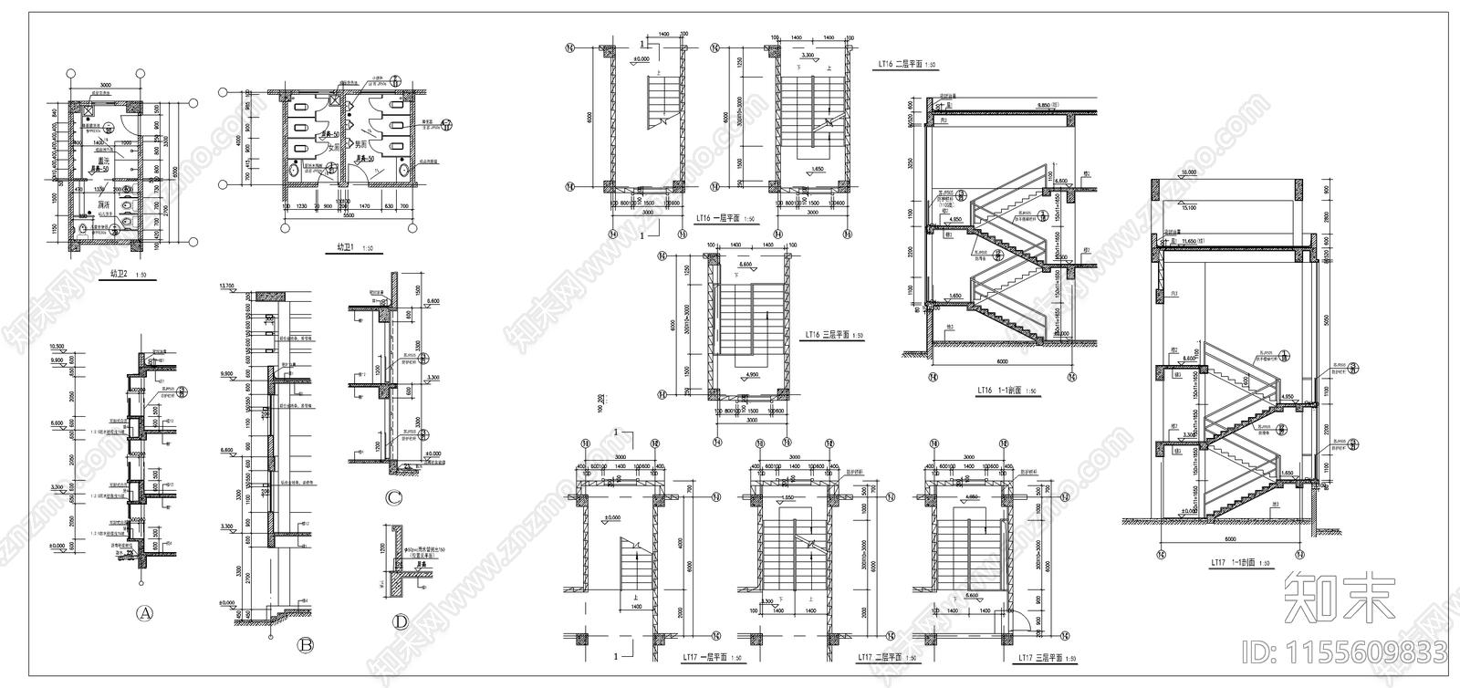 某幼儿园全套建筑图cad施工图下载【ID:1155609833】