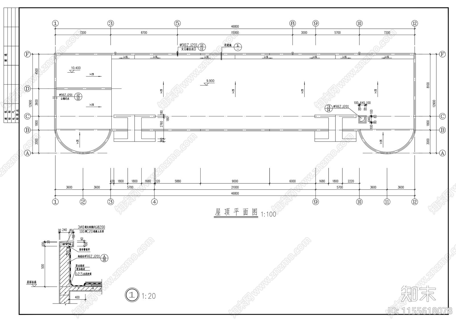 6班幼儿园建筑cad施工图下载【ID:1155618078】