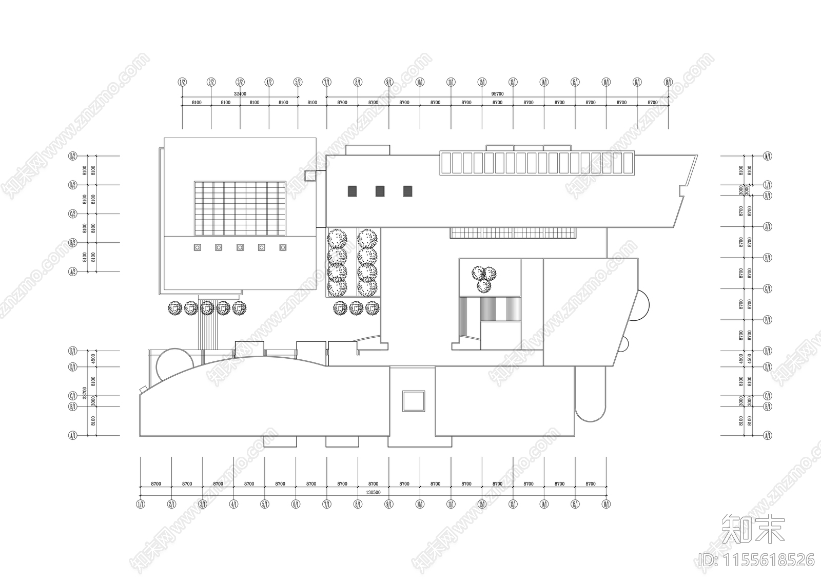 大学教学楼方案设计cad施工图下载【ID:1155618526】