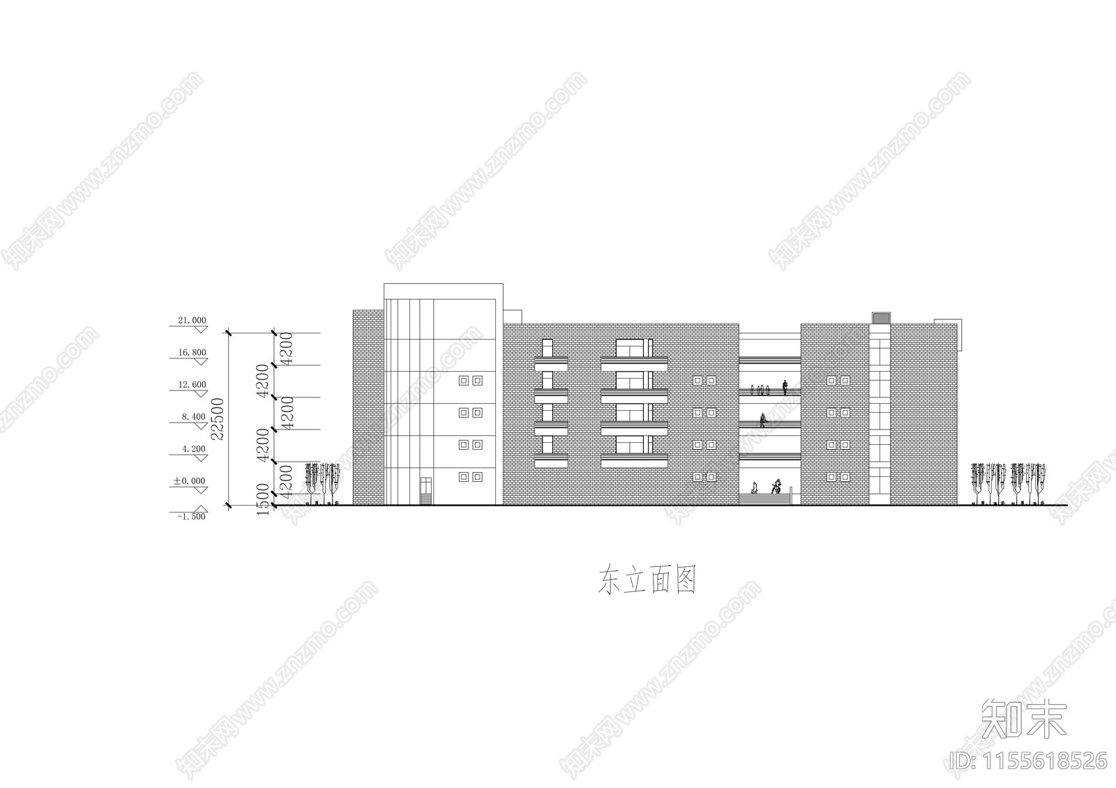 大学教学楼方案设计cad施工图下载【ID:1155618526】