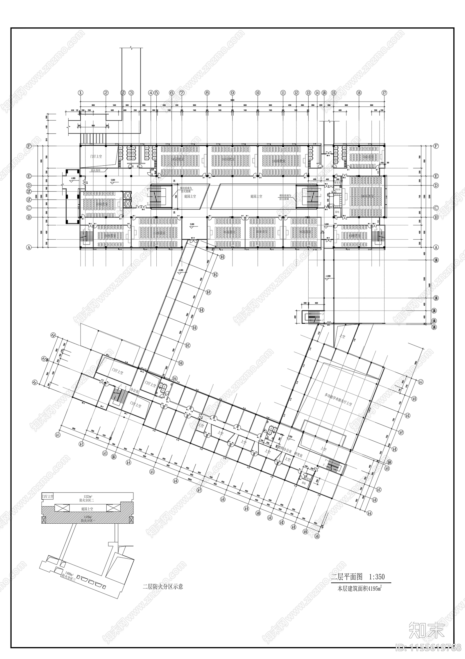 农业大学人文馆社科楼cad施工图下载【ID:1155619768】