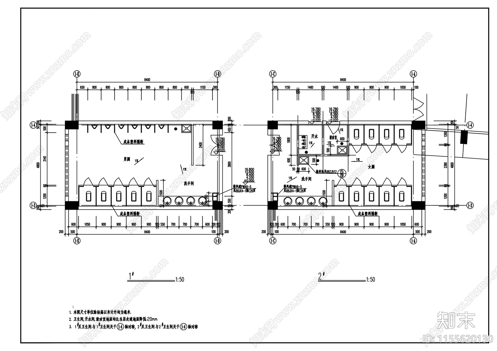 技术学院教学楼cad施工图下载【ID:1155620130】