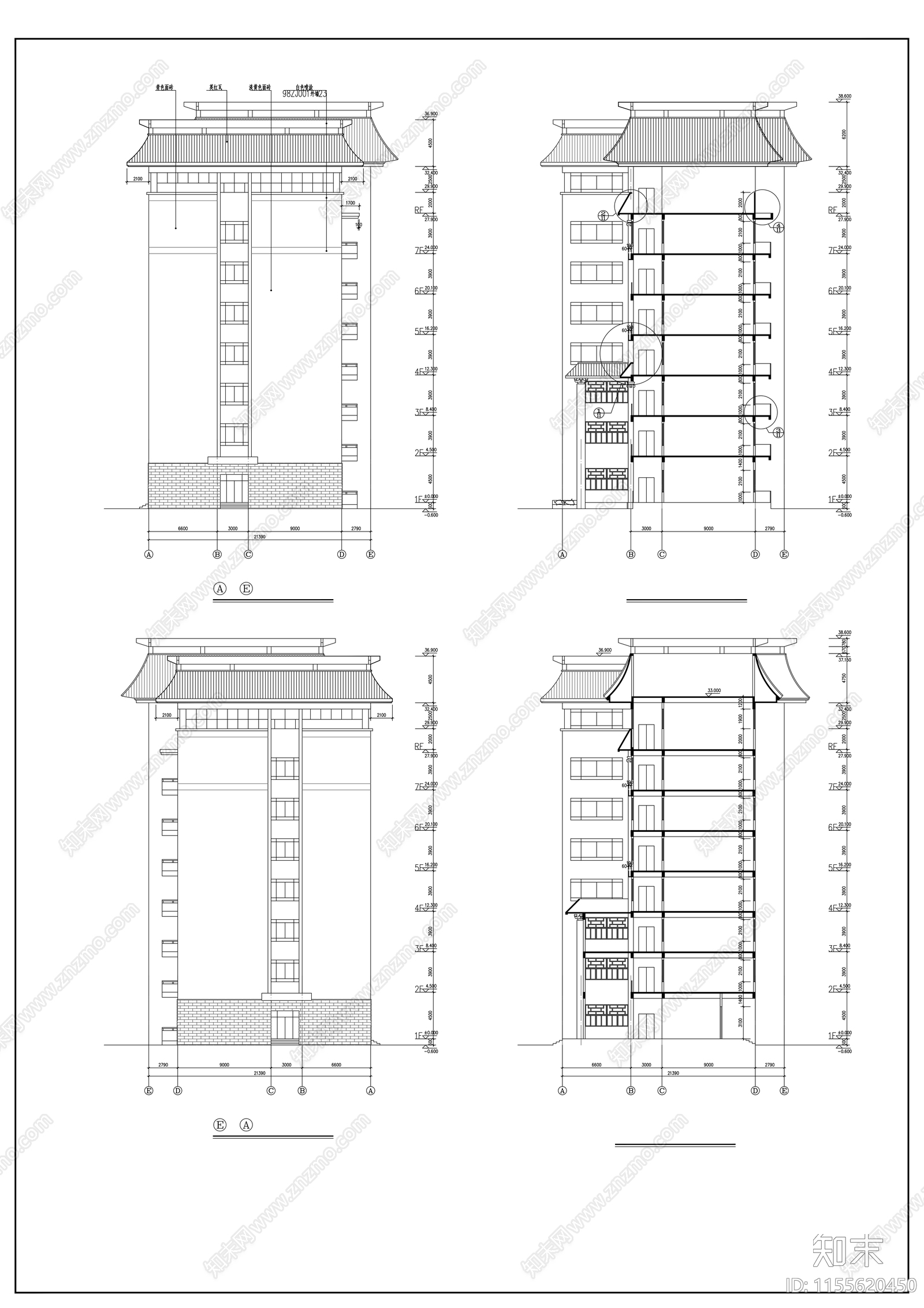 教学楼设计方案cad施工图下载【ID:1155620450】