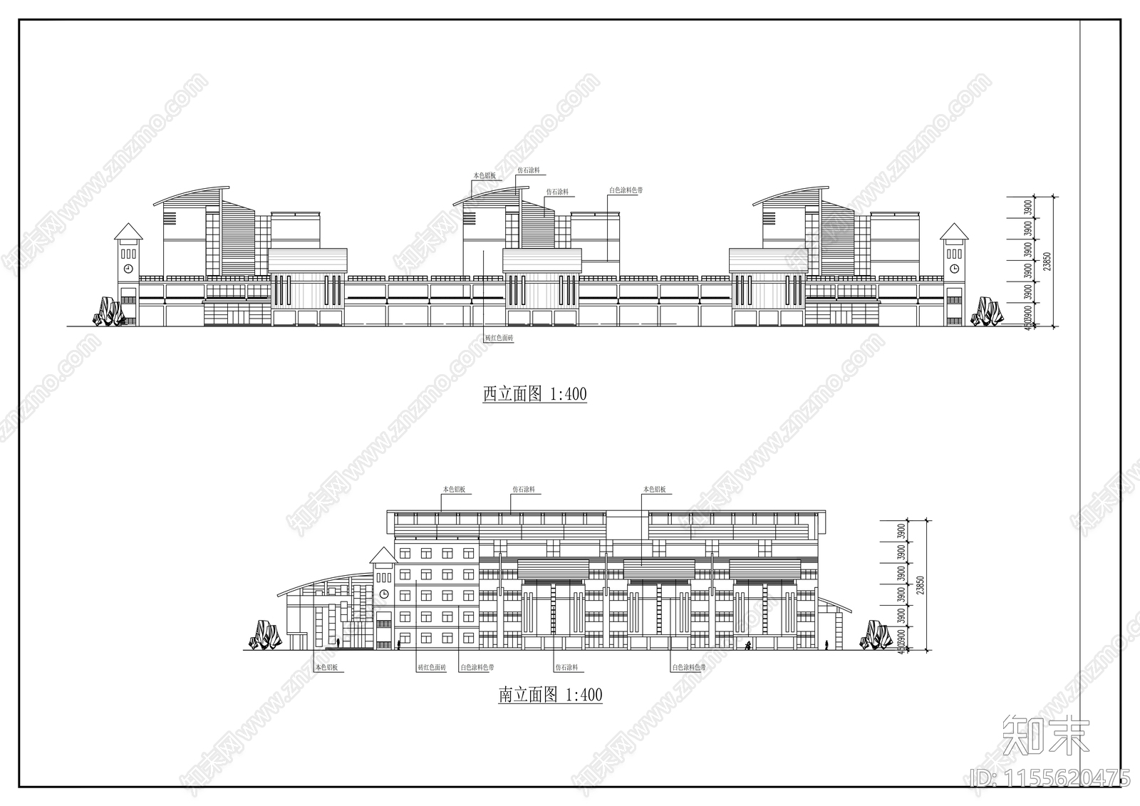 教学楼设计方案图cad施工图下载【ID:1155620475】