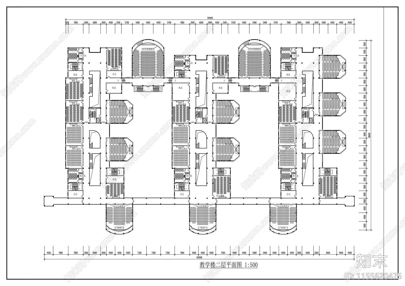 教学楼设计方案图cad施工图下载【ID:1155620475】