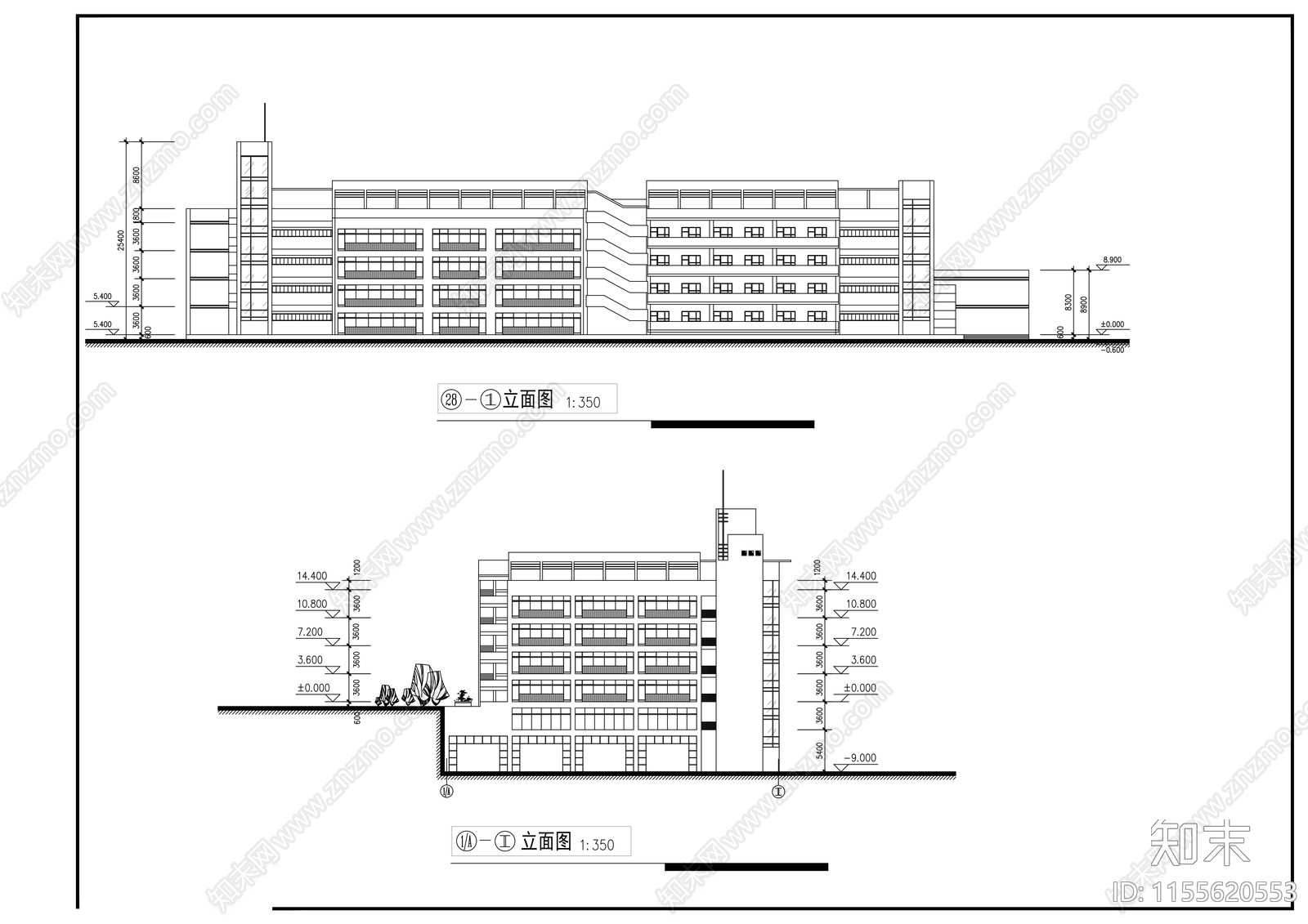 教学综合楼方案图cad施工图下载【ID:1155620553】