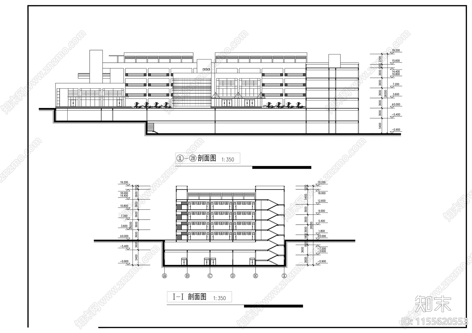 教学综合楼方案图cad施工图下载【ID:1155620553】