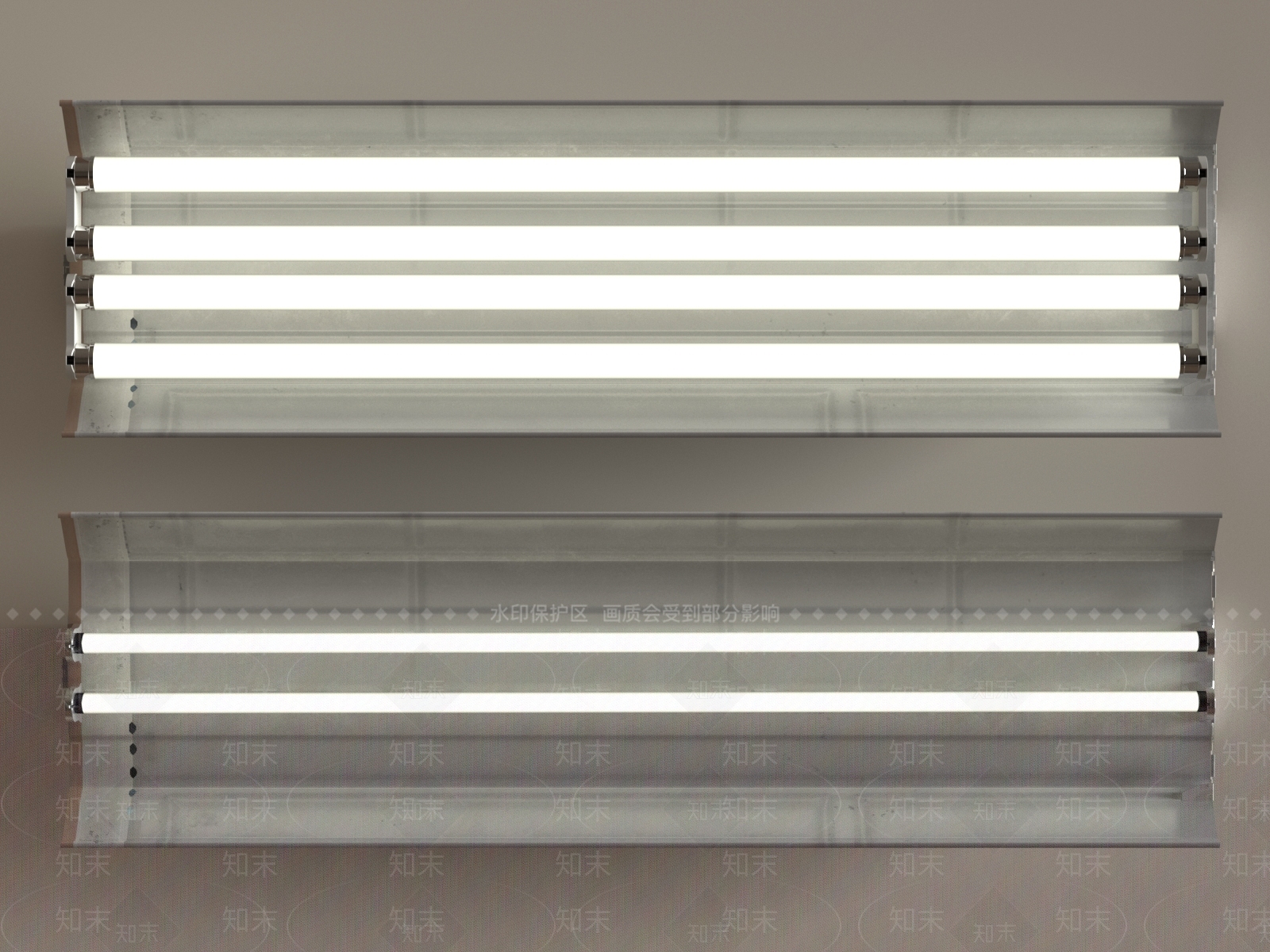 工业风LED日光灯SU模型下载【ID:1155620279】