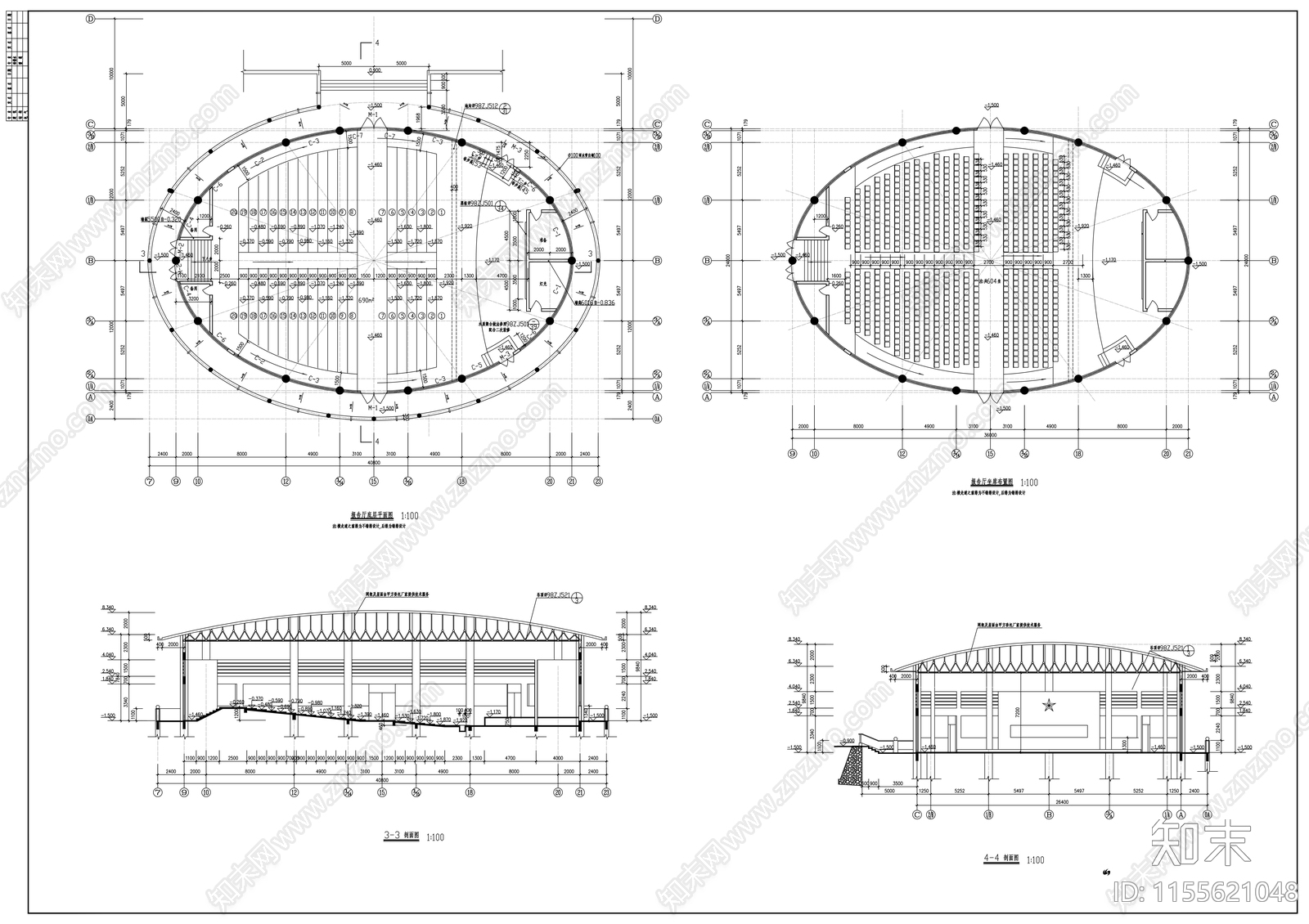 某教学楼cad施工图下载【ID:1155621048】