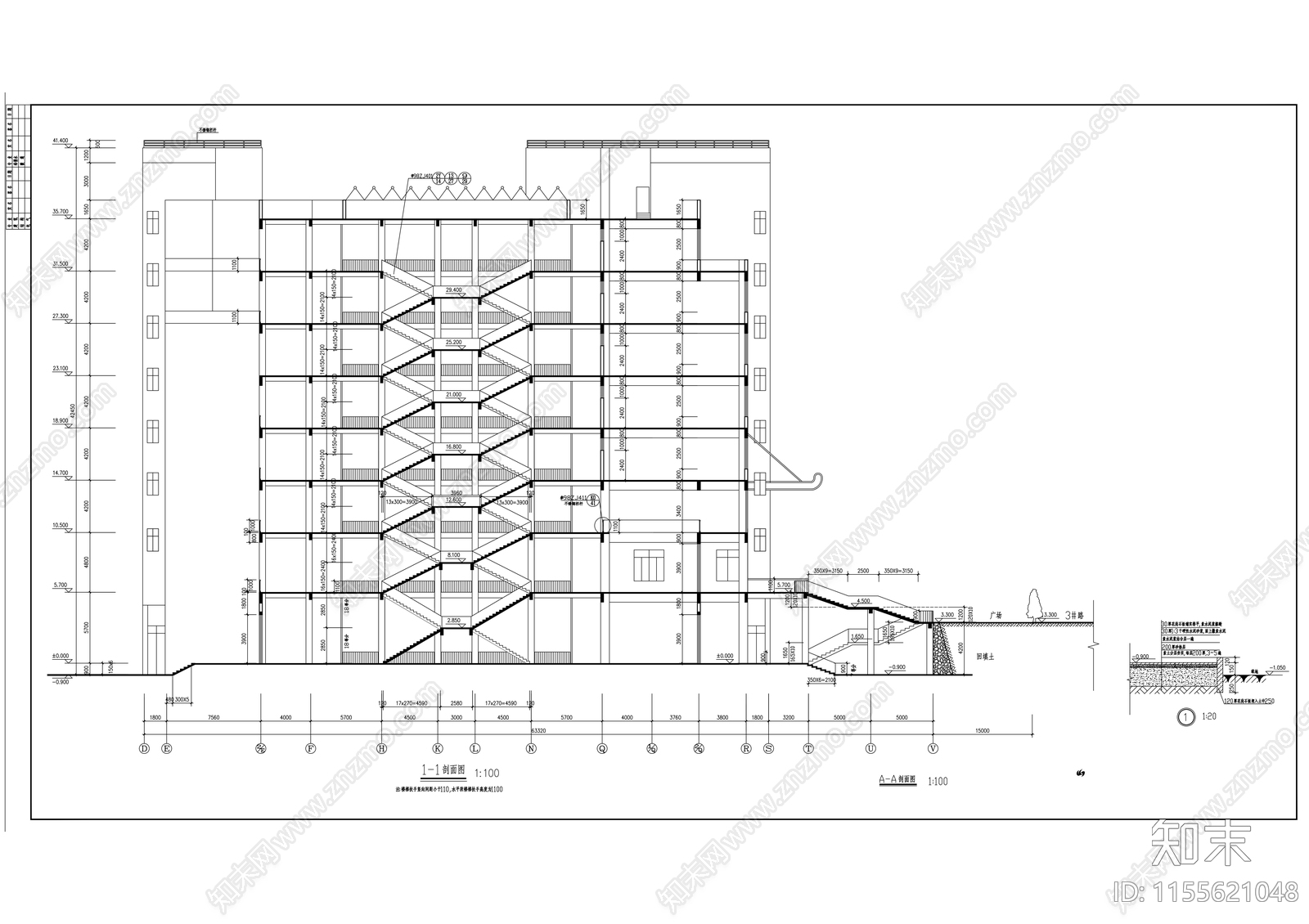 某教学楼cad施工图下载【ID:1155621048】