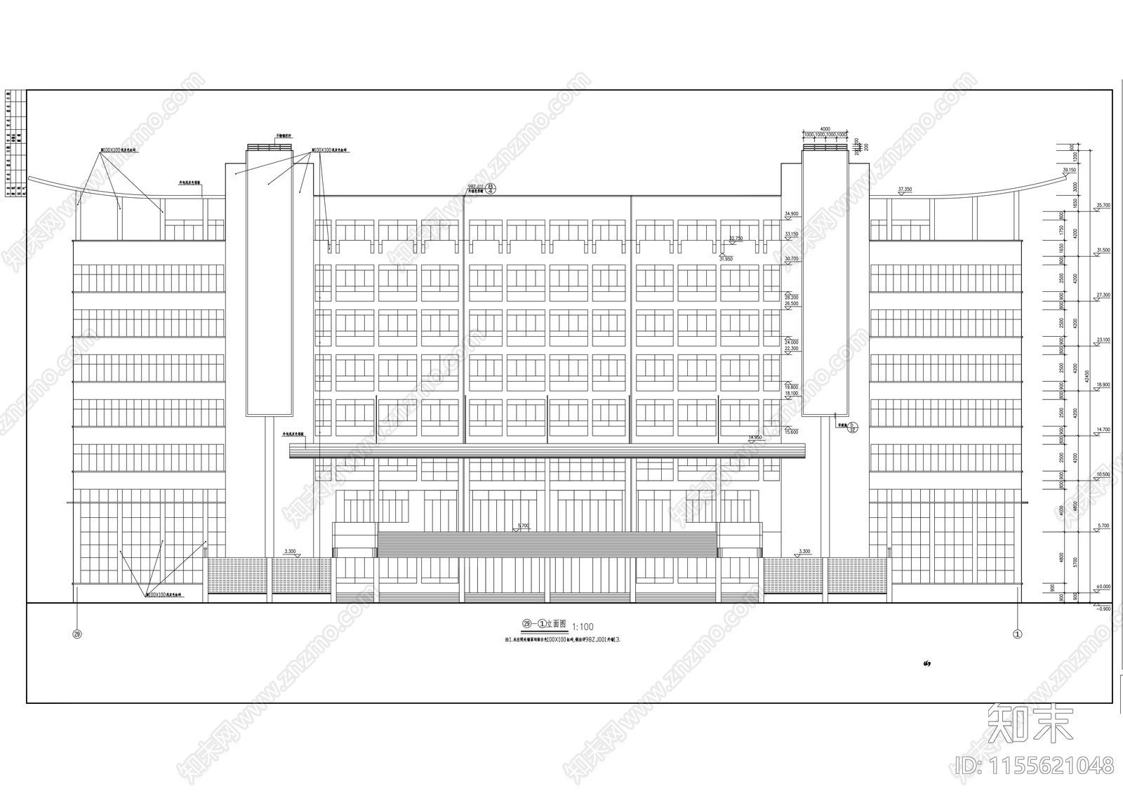 某教学楼cad施工图下载【ID:1155621048】