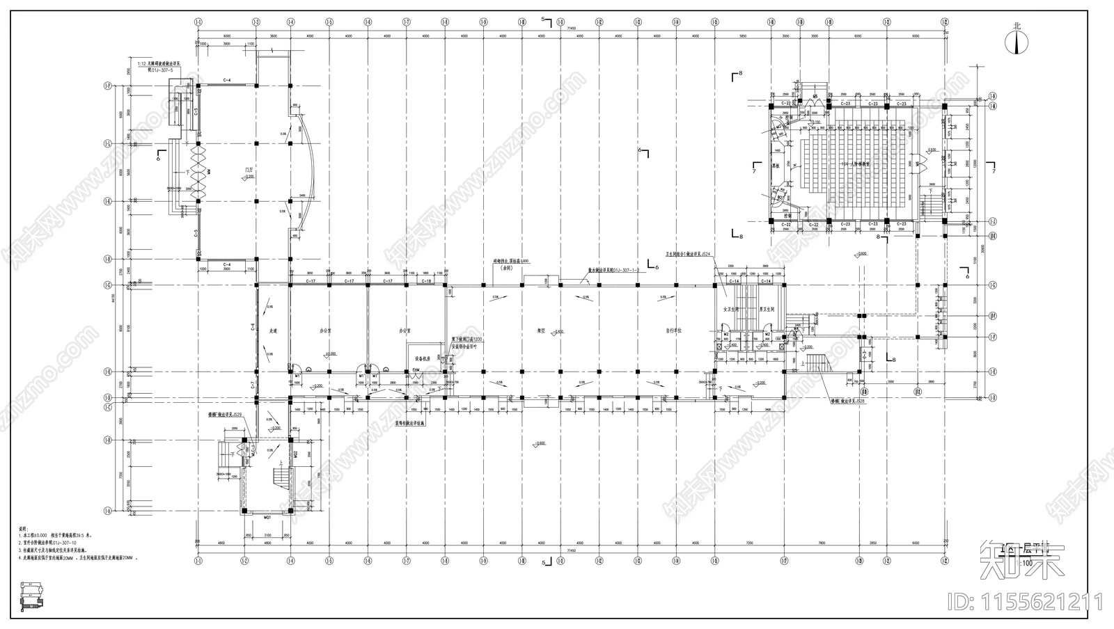 某教学楼cad施工图下载【ID:1155621211】