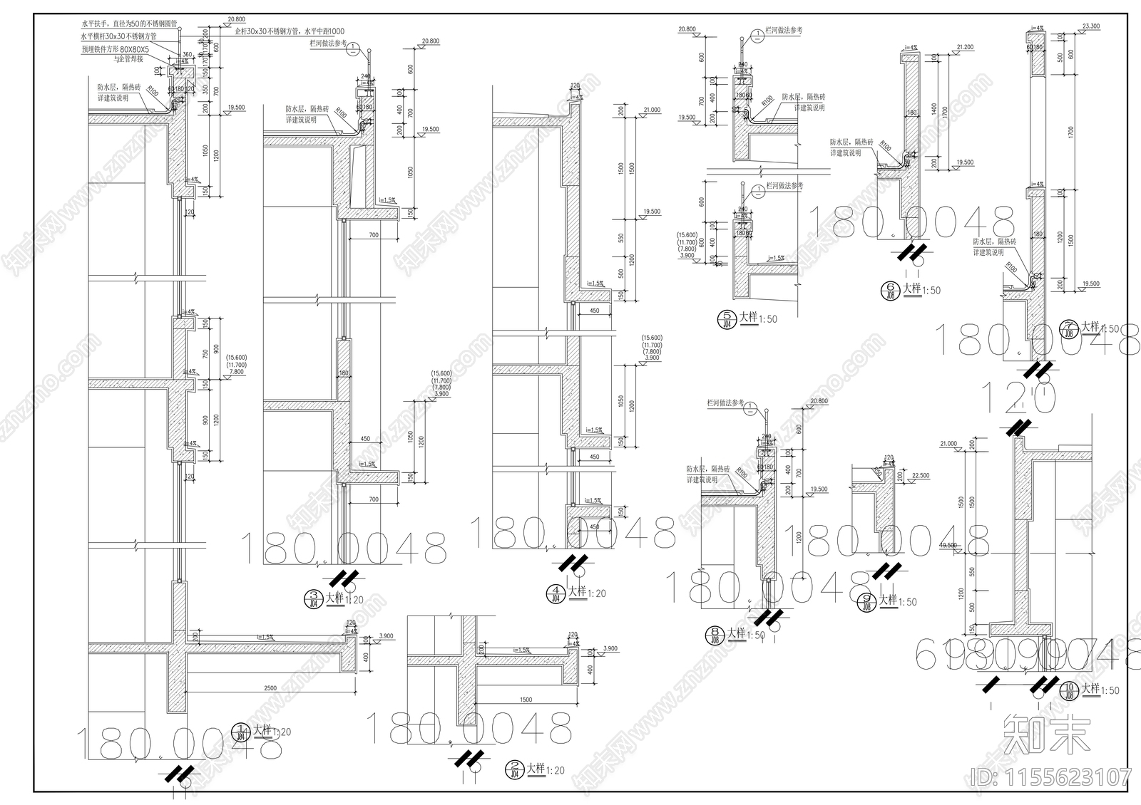 中学建筑cad施工图下载【ID:1155623107】