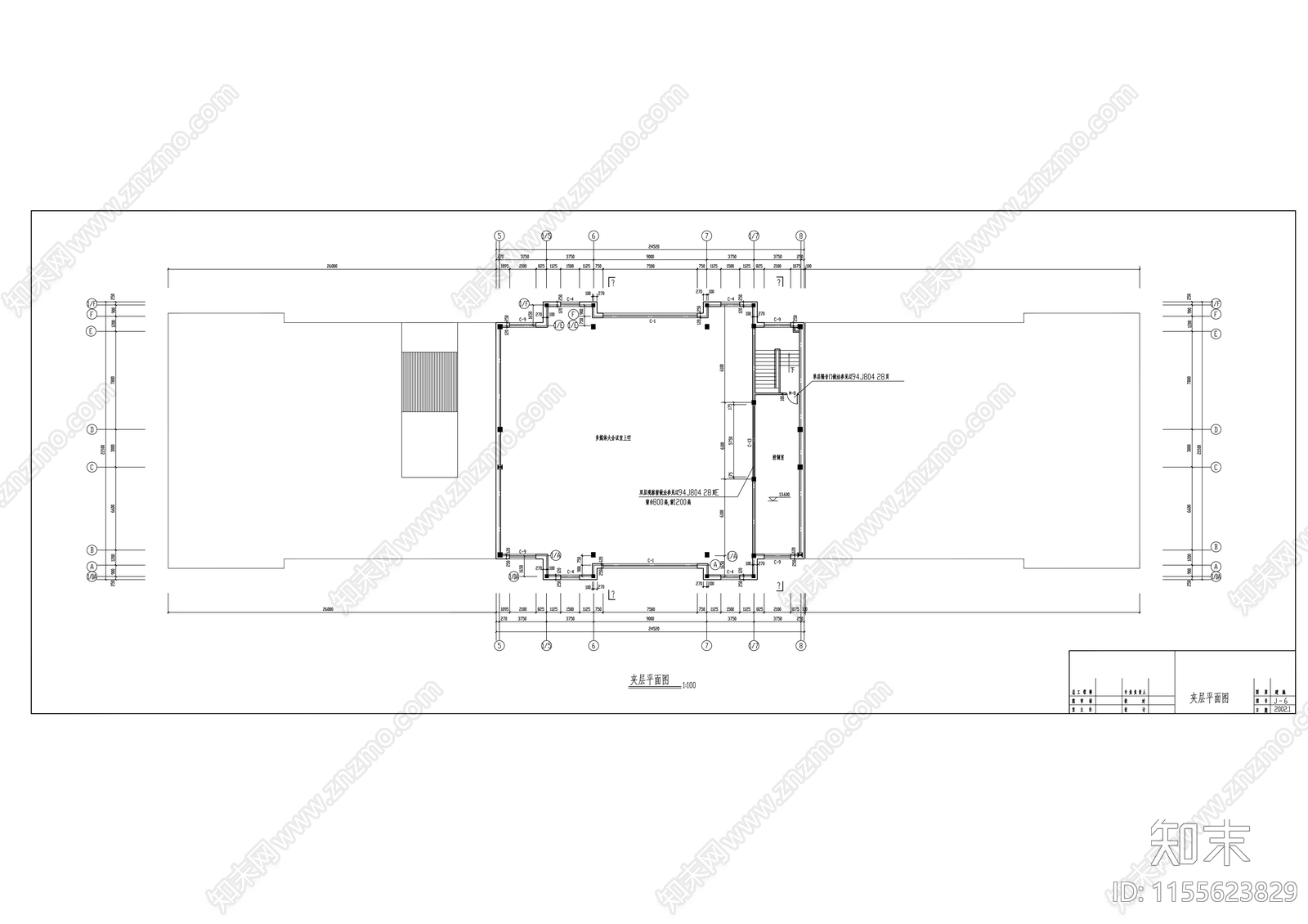 小学教学楼建筑cad施工图下载【ID:1155623829】