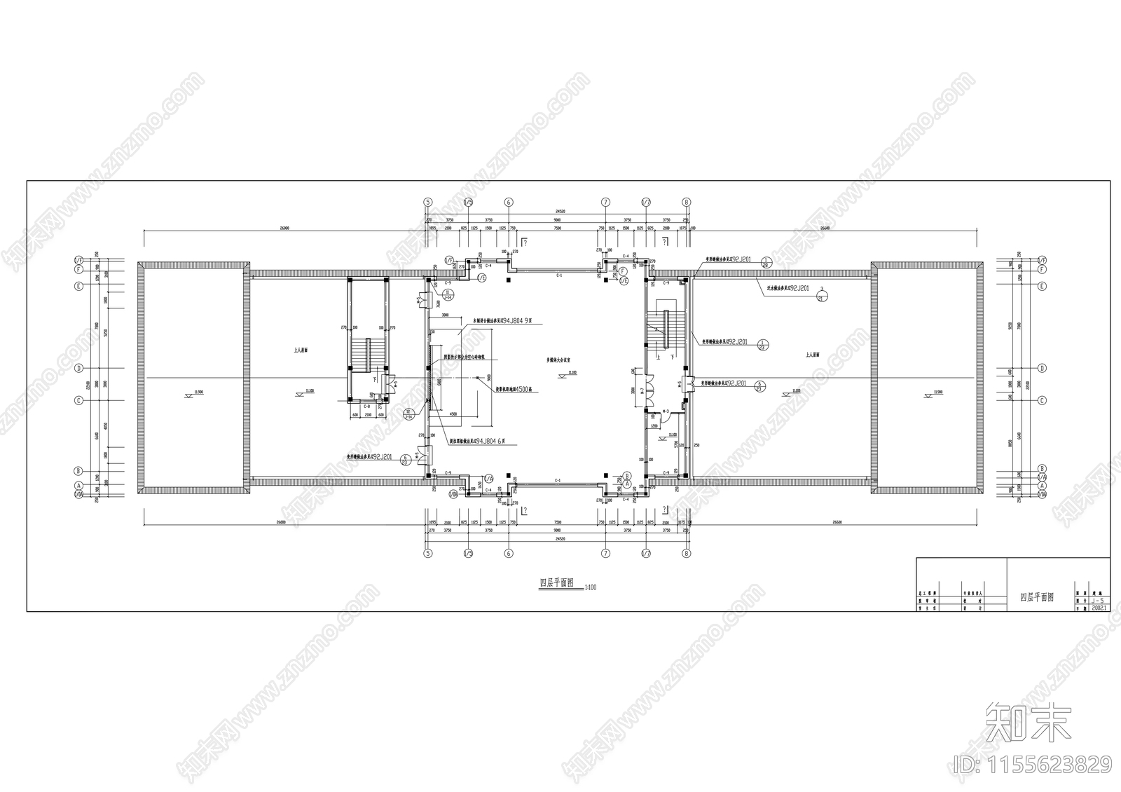 小学教学楼建筑cad施工图下载【ID:1155623829】