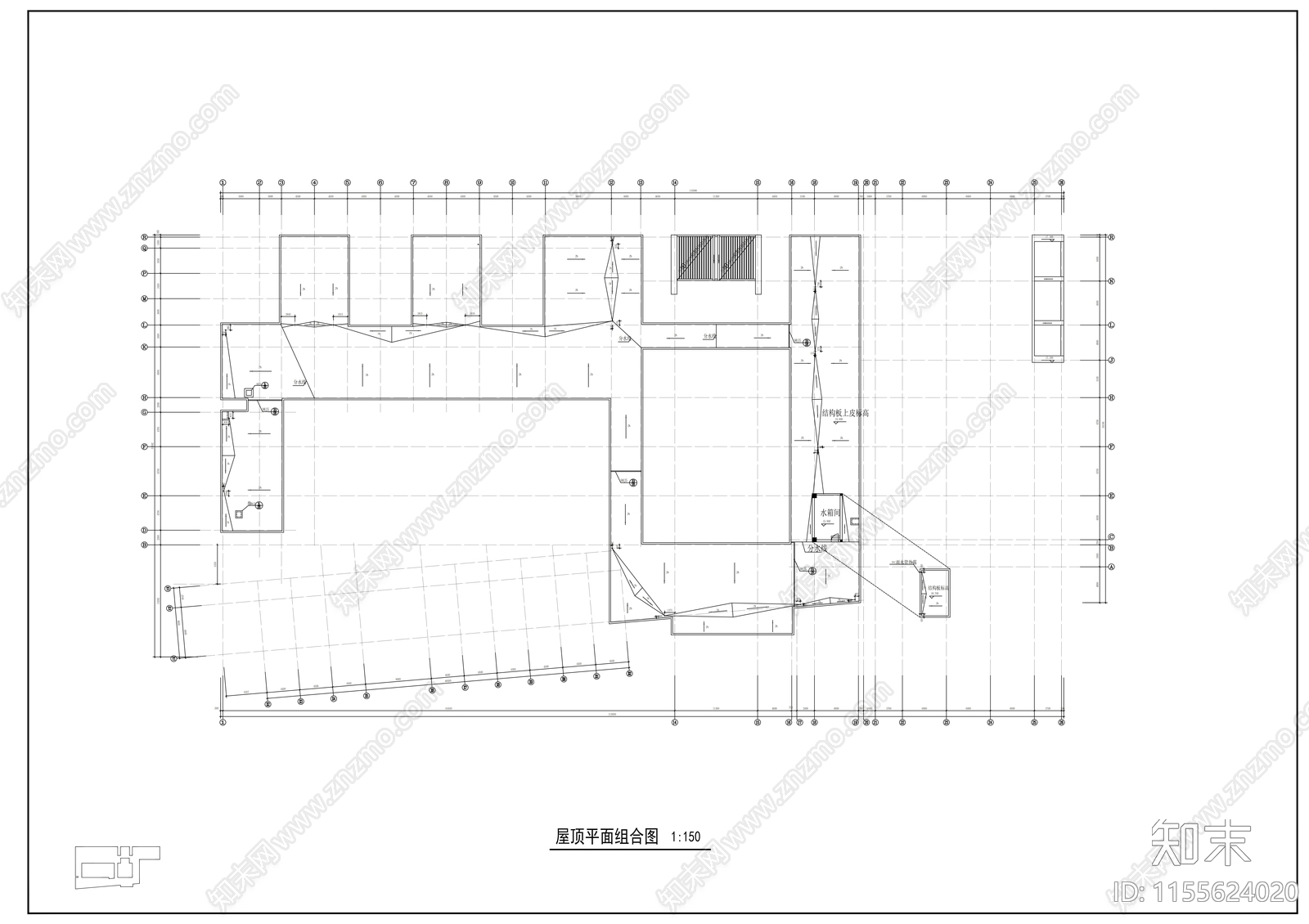 小学教学楼平面图施工图下载【ID:1155624020】