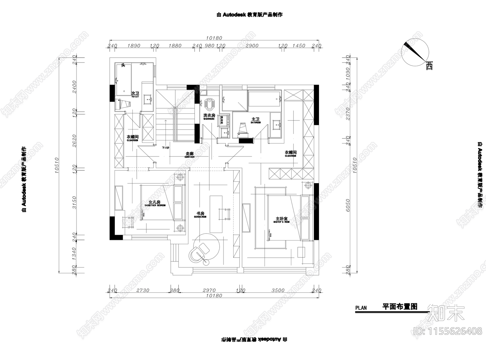 美式乡村别墅室内装饰cad施工图下载【ID:1155626408】