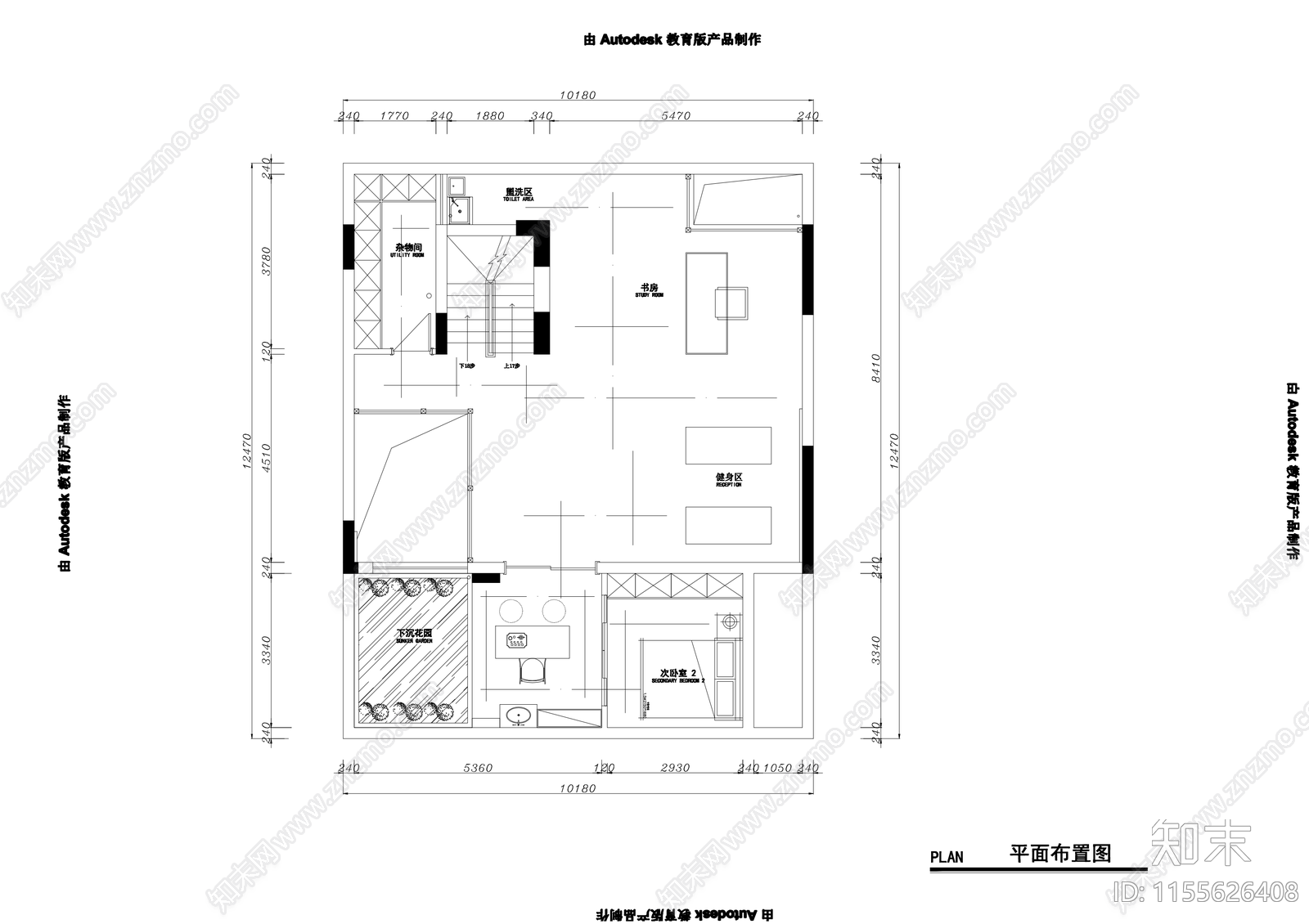 美式乡村别墅室内装饰cad施工图下载【ID:1155626408】