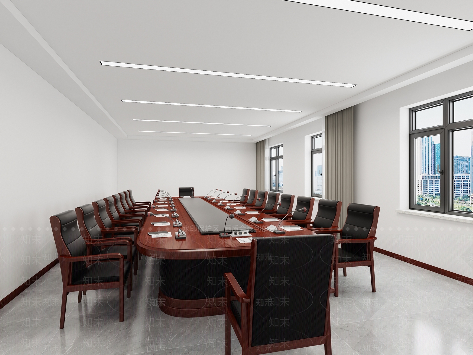 中式会议室3D模型下载【ID:1155626625】