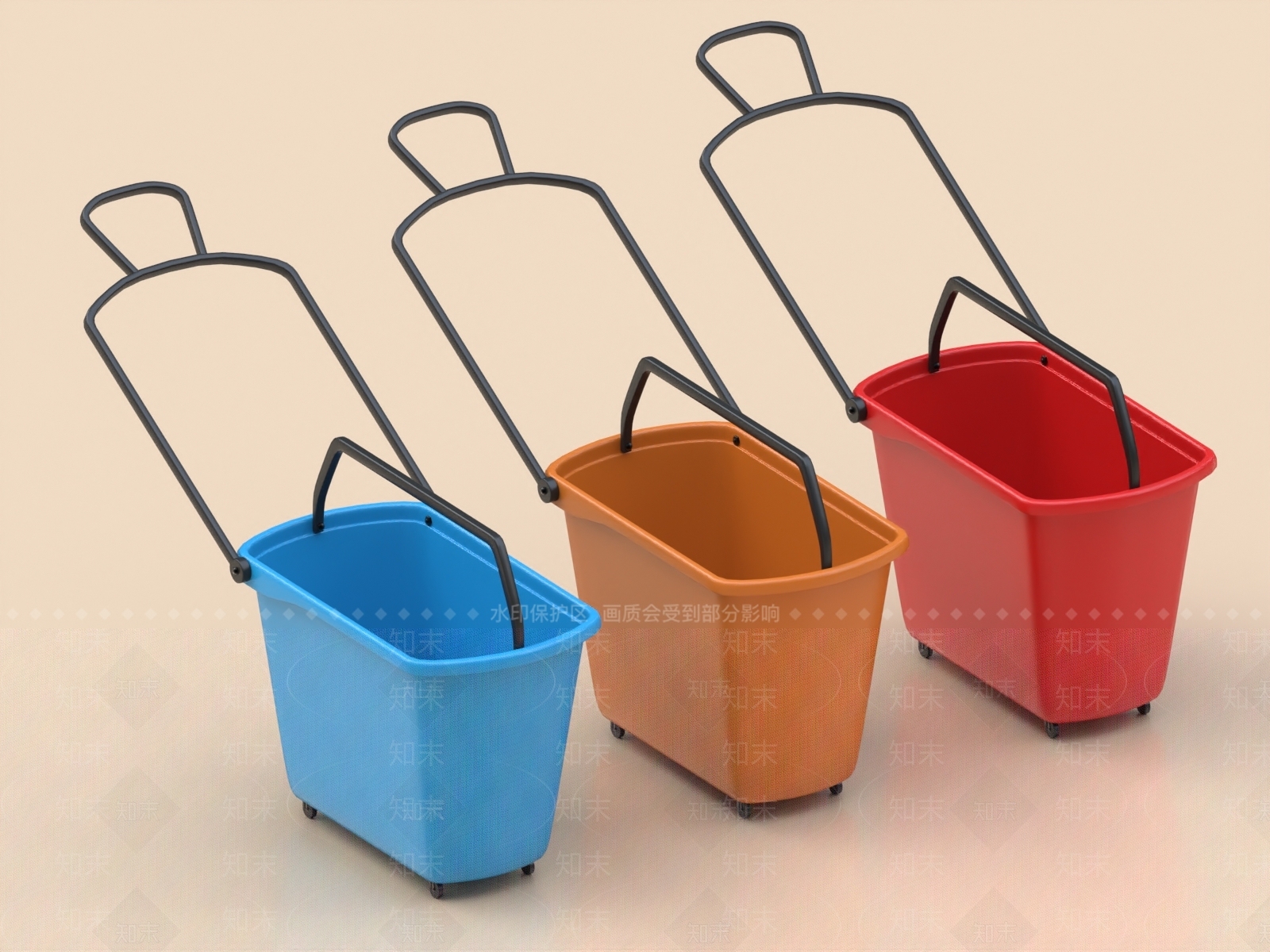 超市购物篮3D模型下载【ID:1155627953】