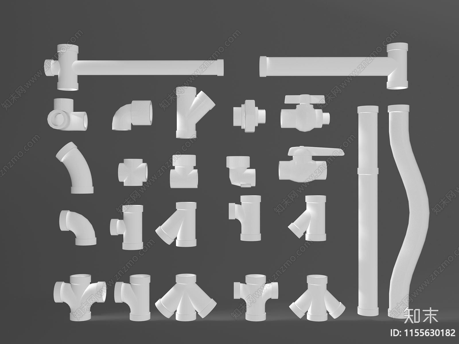 现代水管SU模型下载【ID:1155630182】