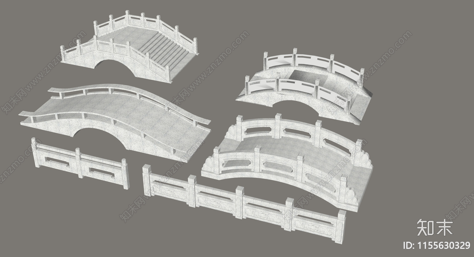 中式石材桥SU模型下载【ID:1155630329】