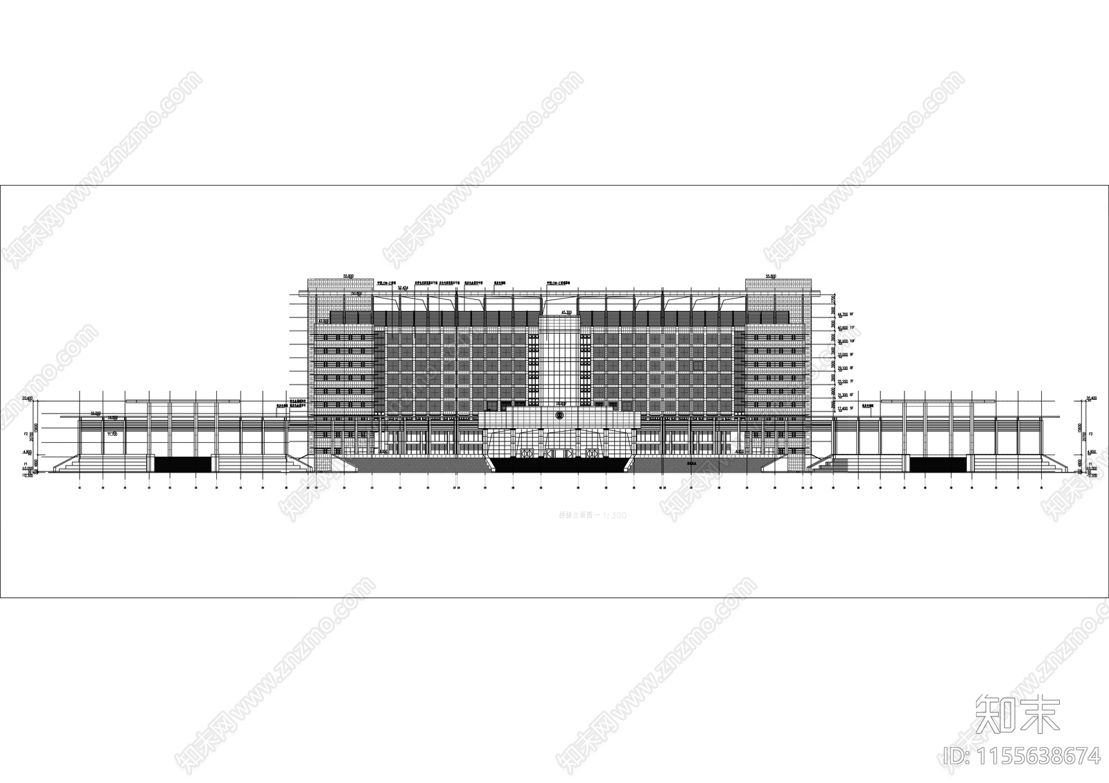 市民中心cad施工图下载【ID:1155638674】