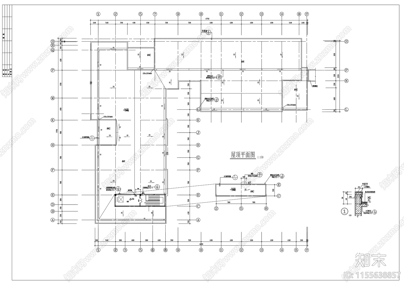 图书馆建筑cad施工图下载【ID:1155638857】