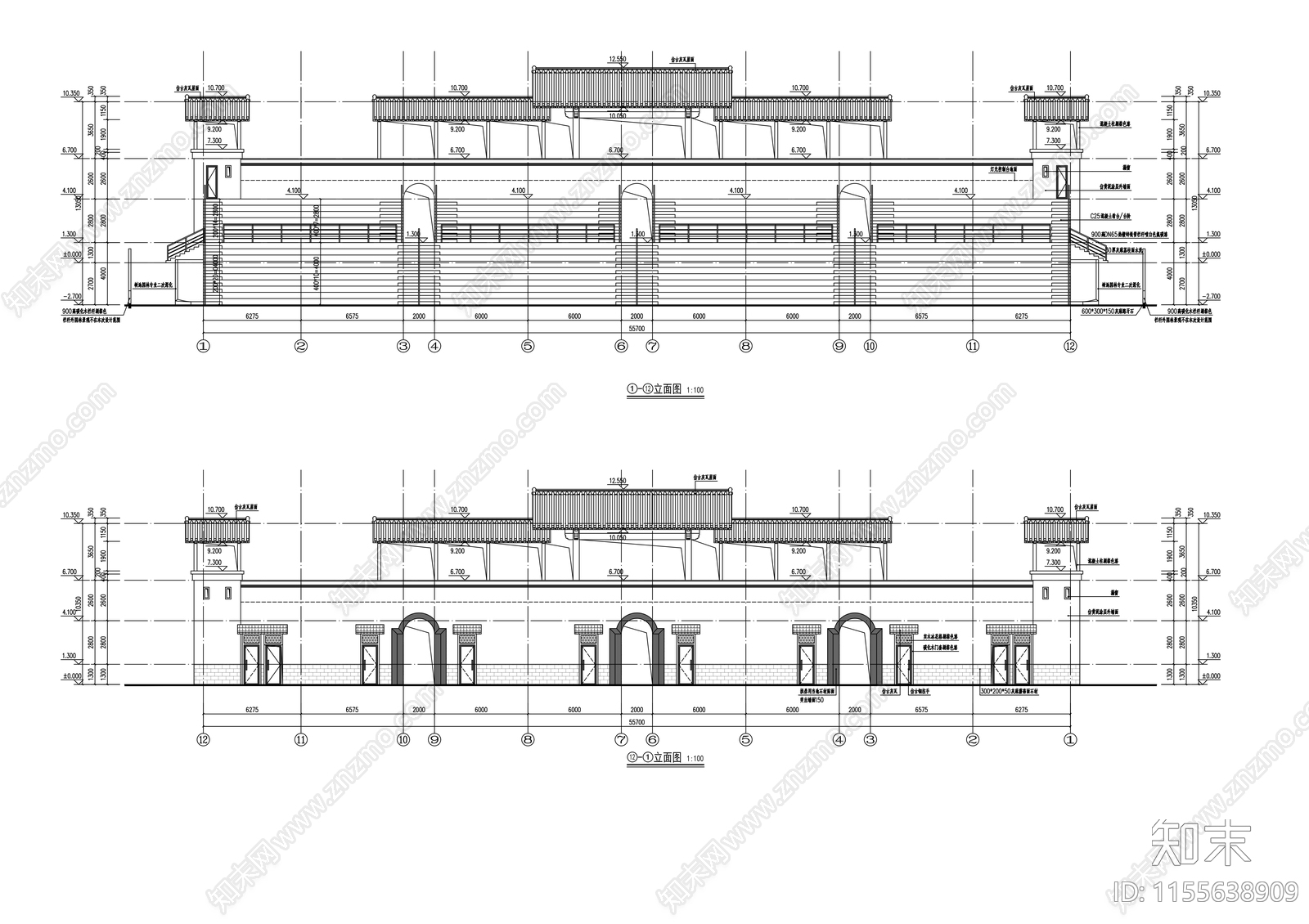 文化融合示范园Acad施工图下载【ID:1155638909】